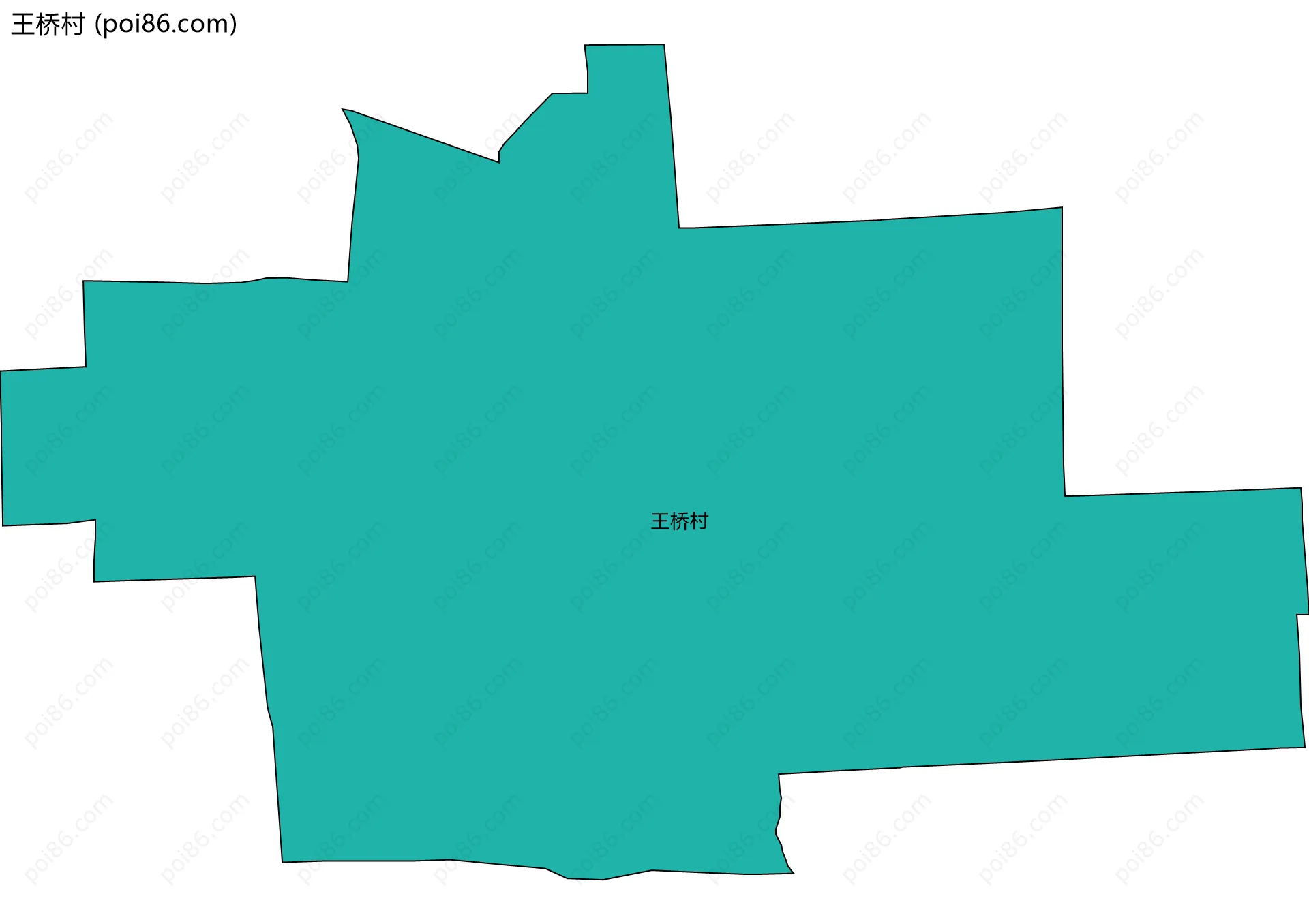 王桥村边界地图