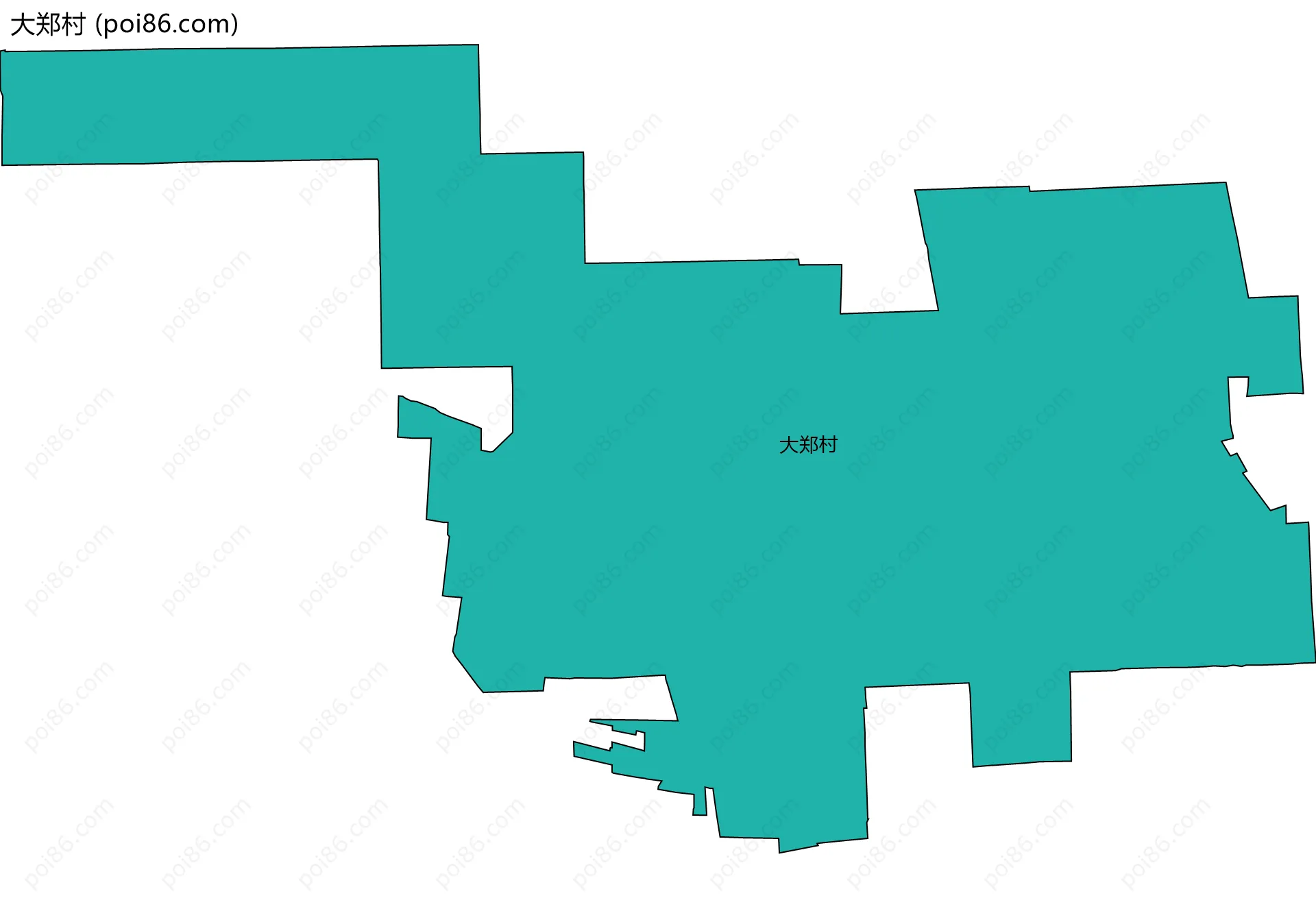 大郑村边界地图