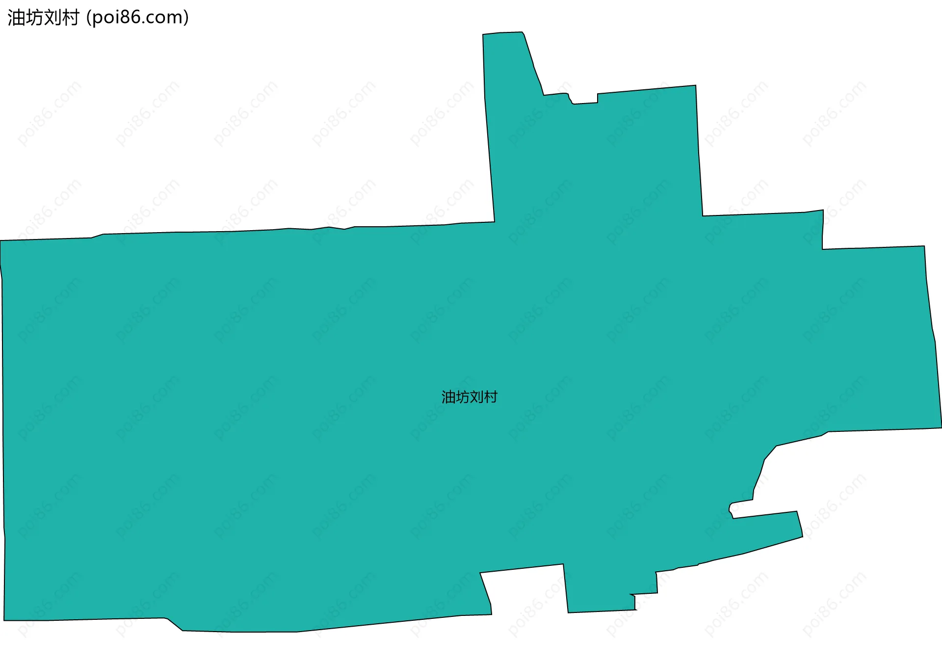 油坊刘村边界地图