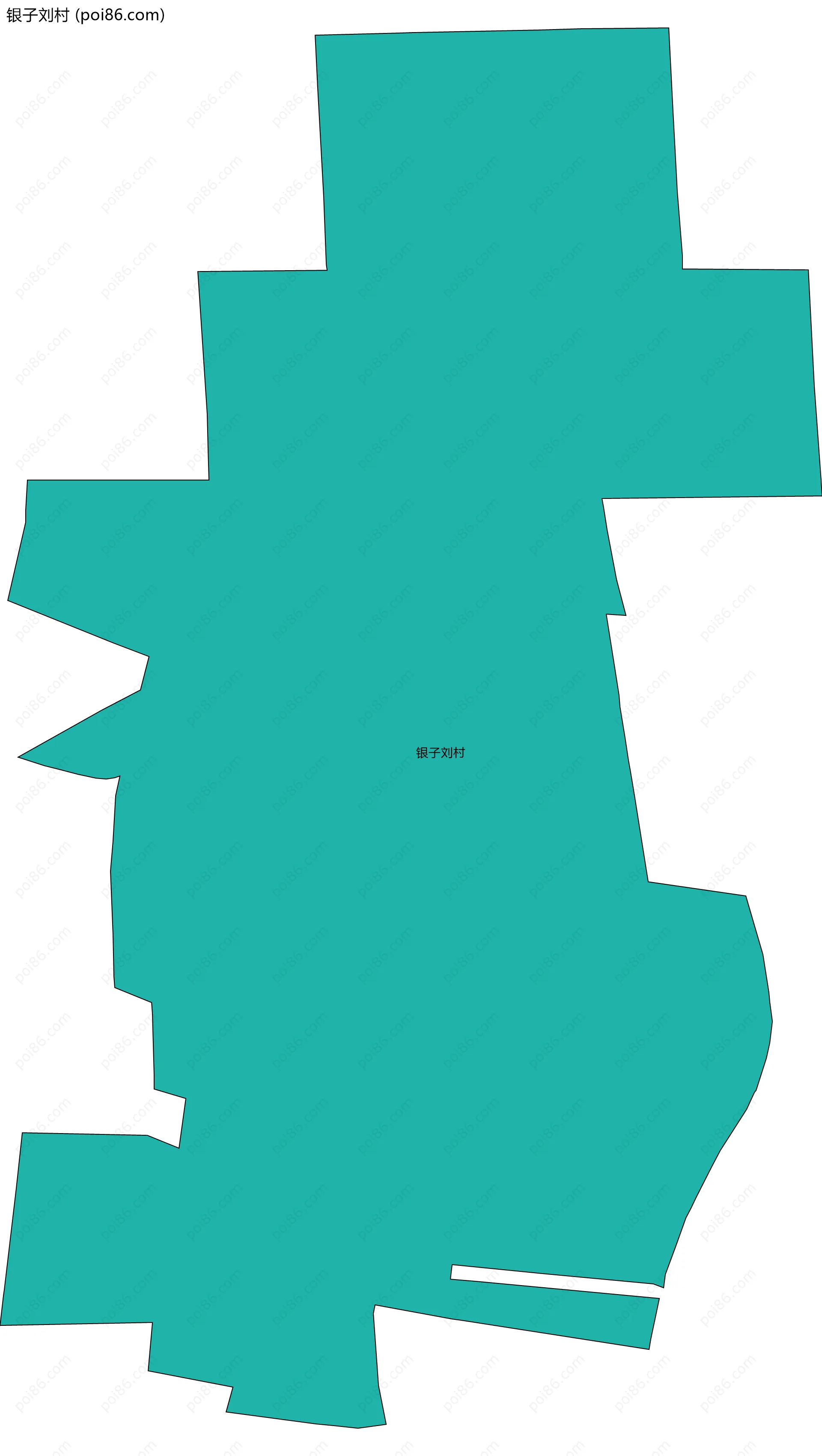 银子刘村边界地图