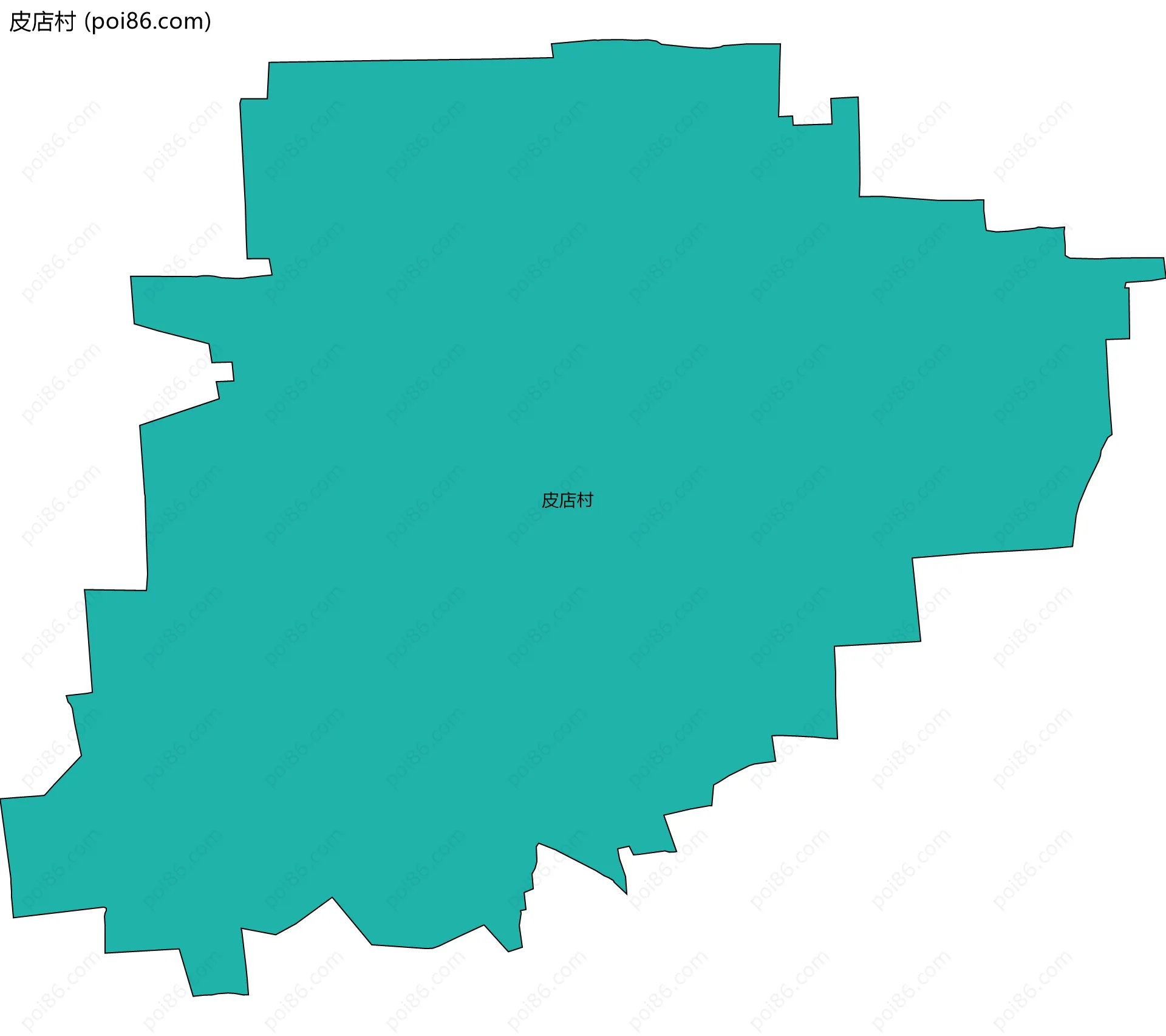 皮店村边界地图