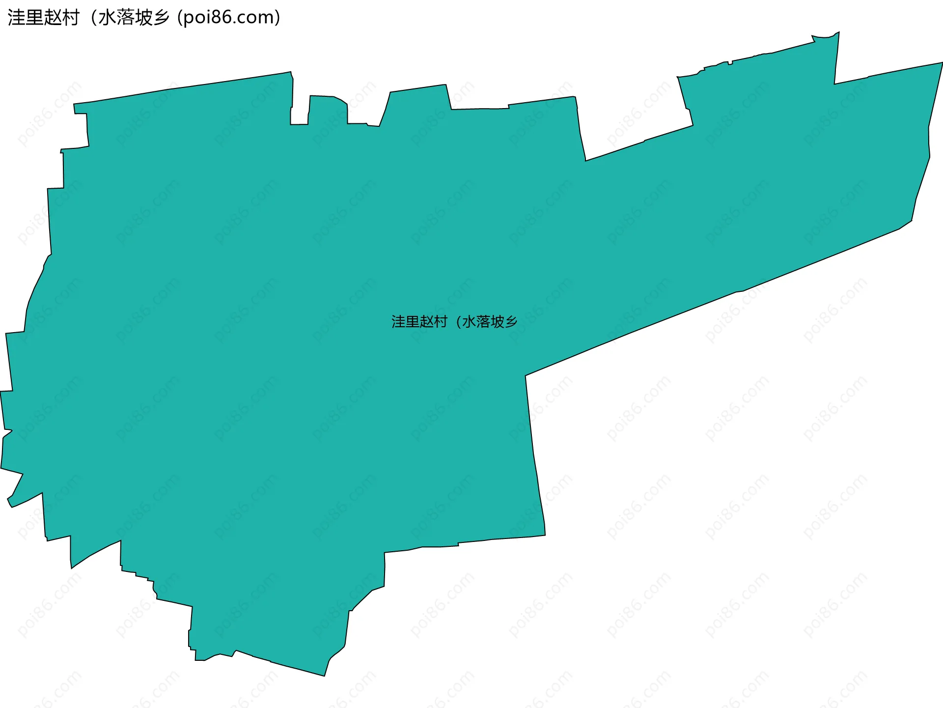 洼里赵村（水落坡乡边界地图