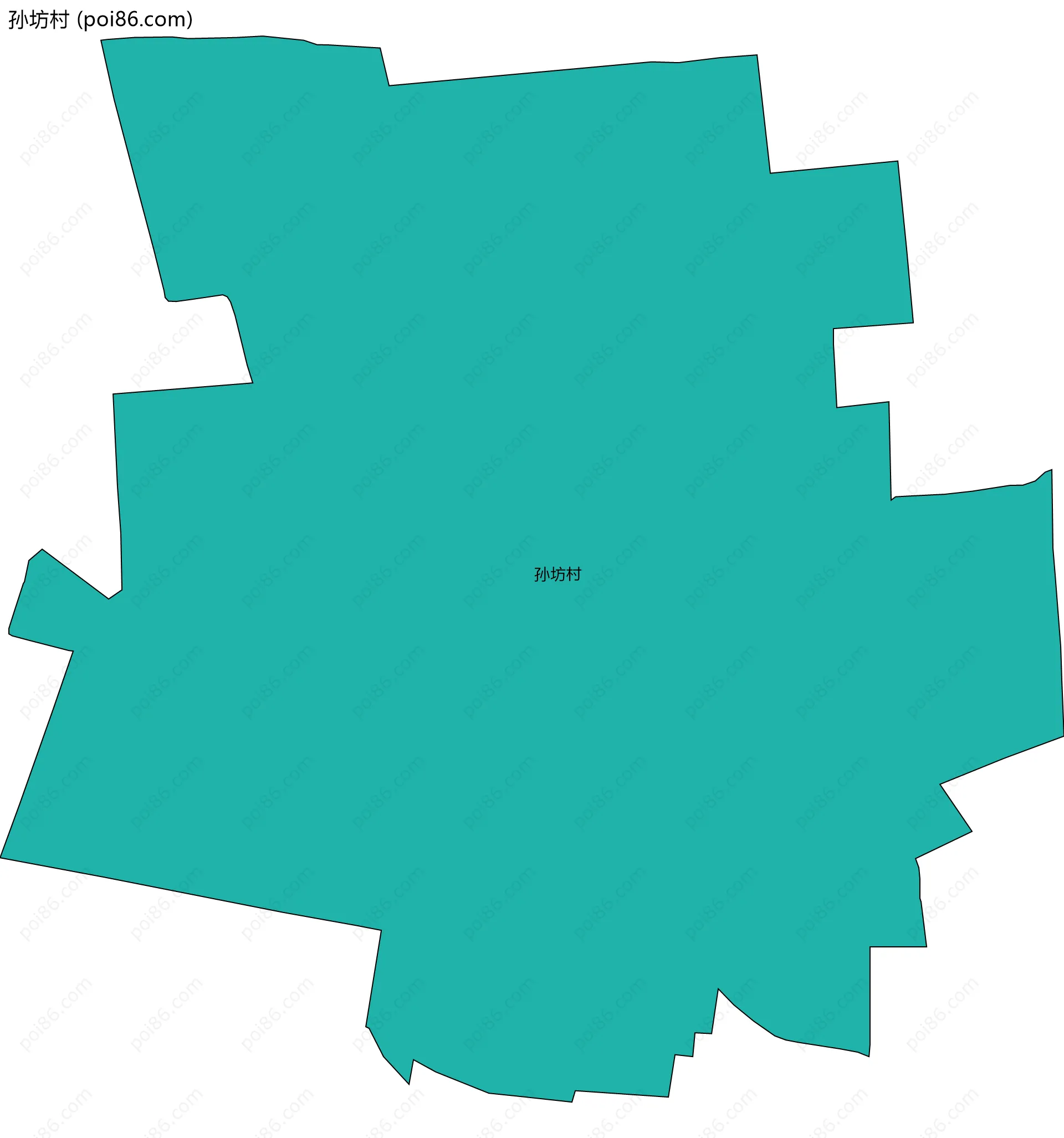 孙坊村边界地图