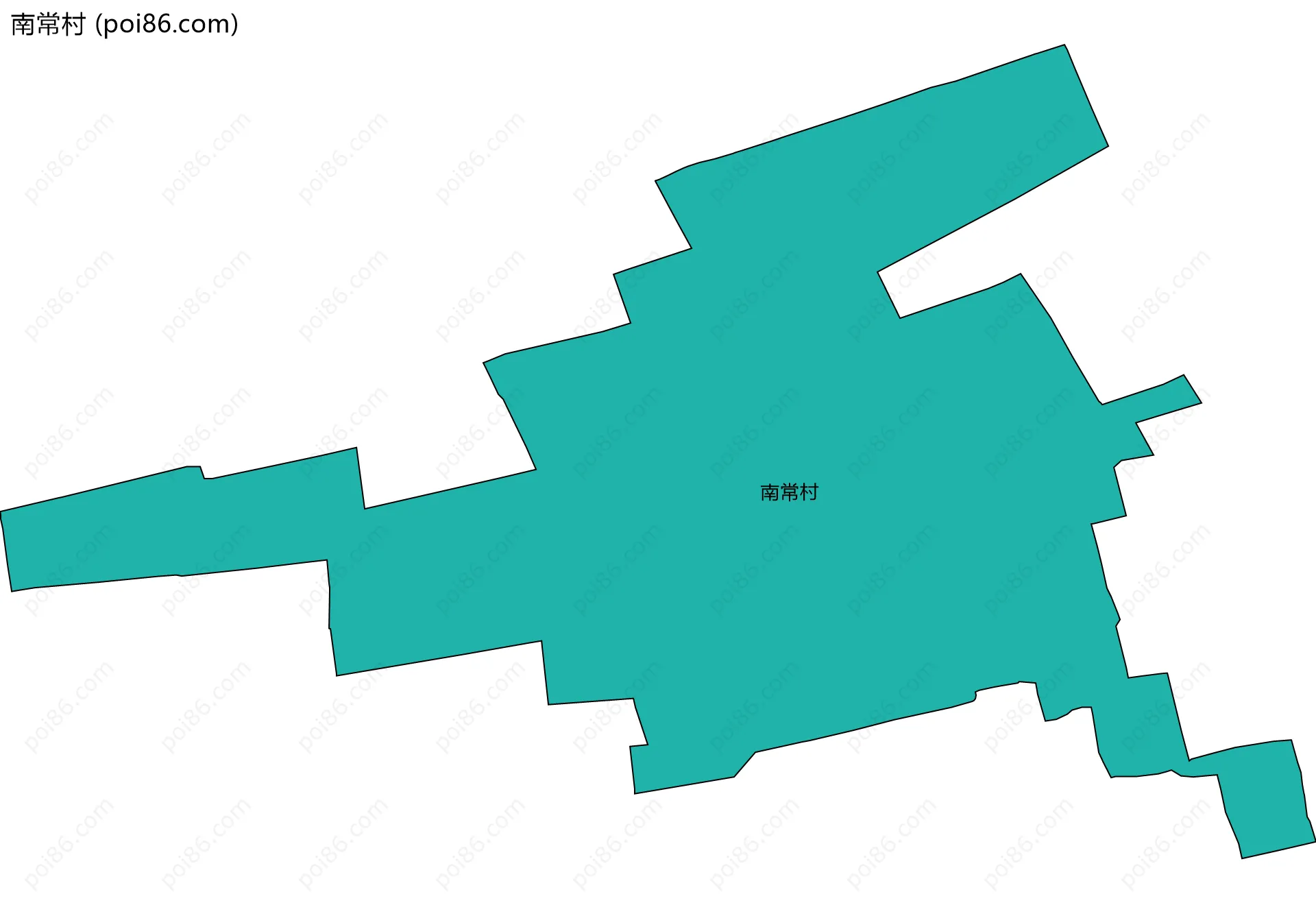 南常村边界地图