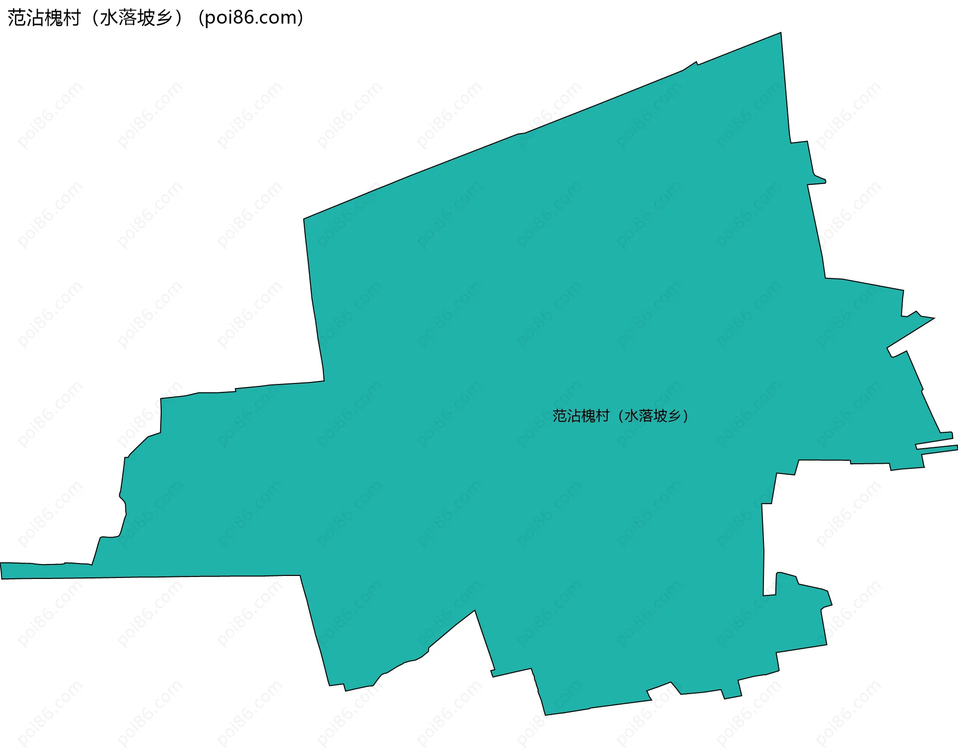 范沾槐村（水落坡乡）边界地图