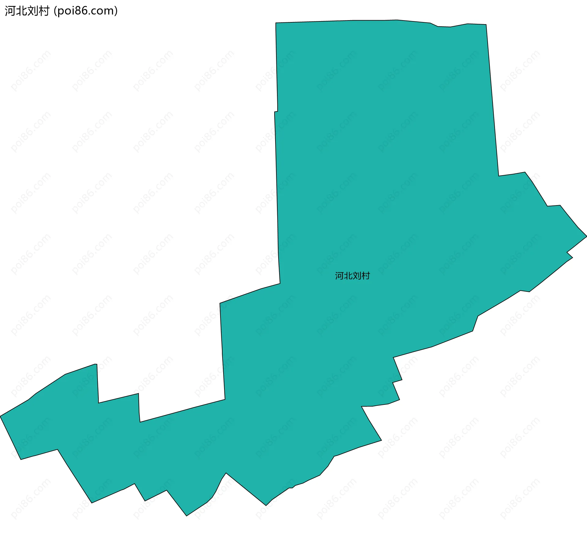 河北刘村边界地图