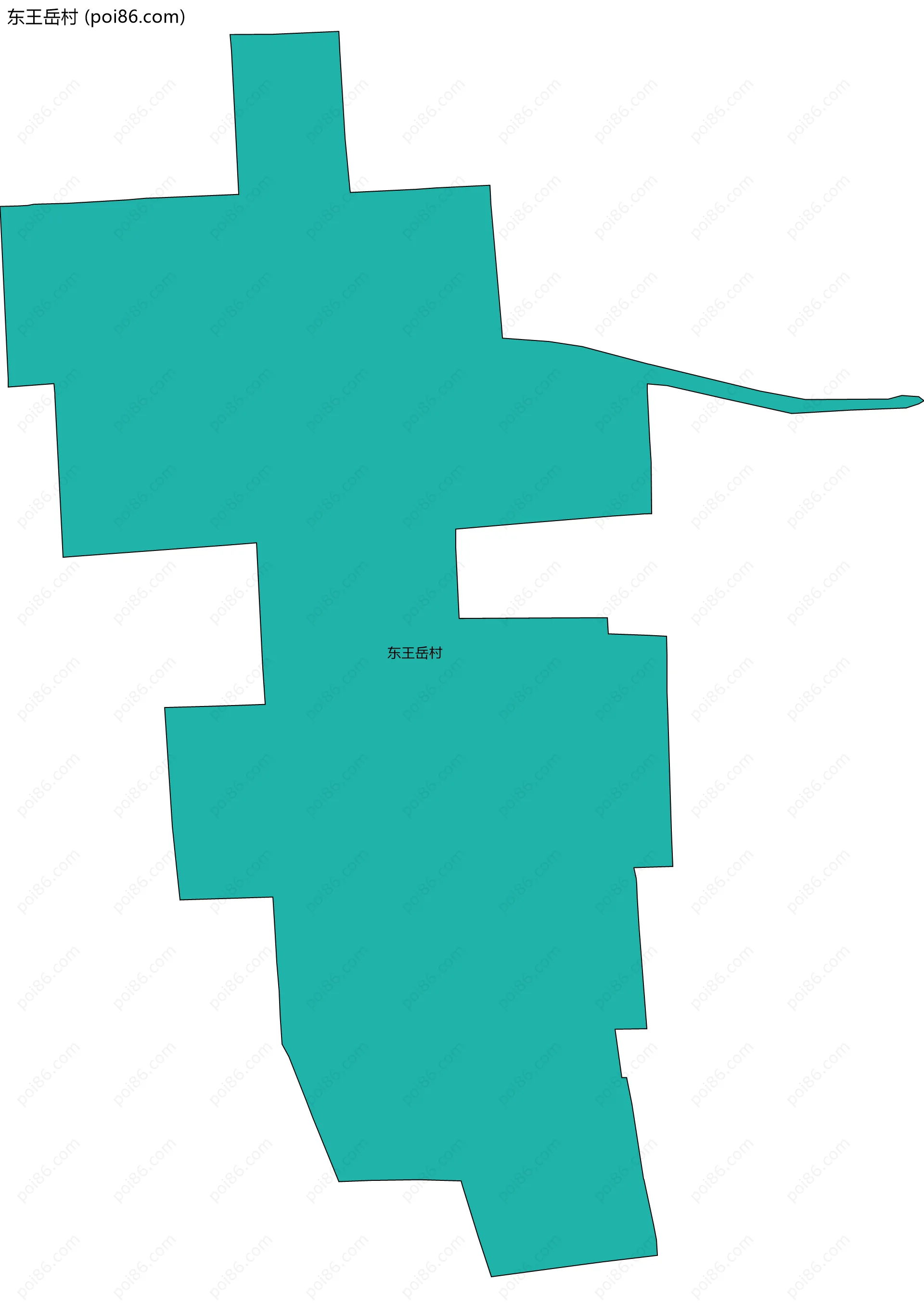 东王岳村边界地图