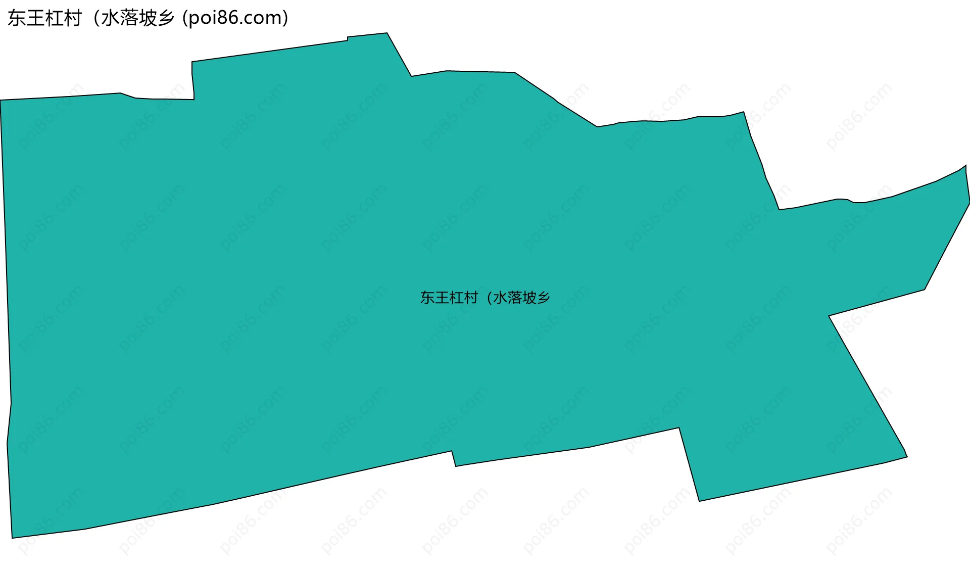 东王杠村（水落坡乡边界地图