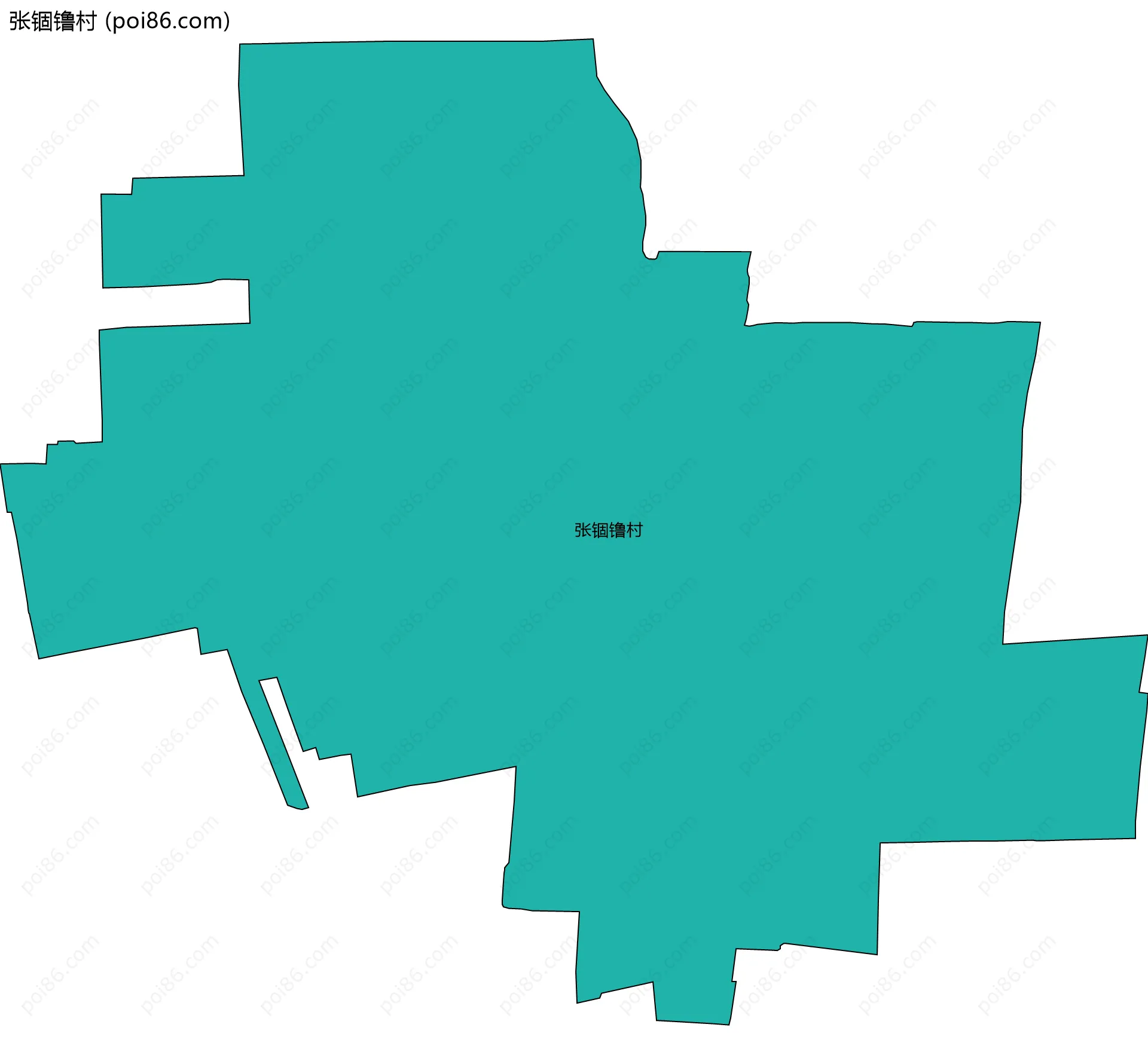 张锢镥村边界地图