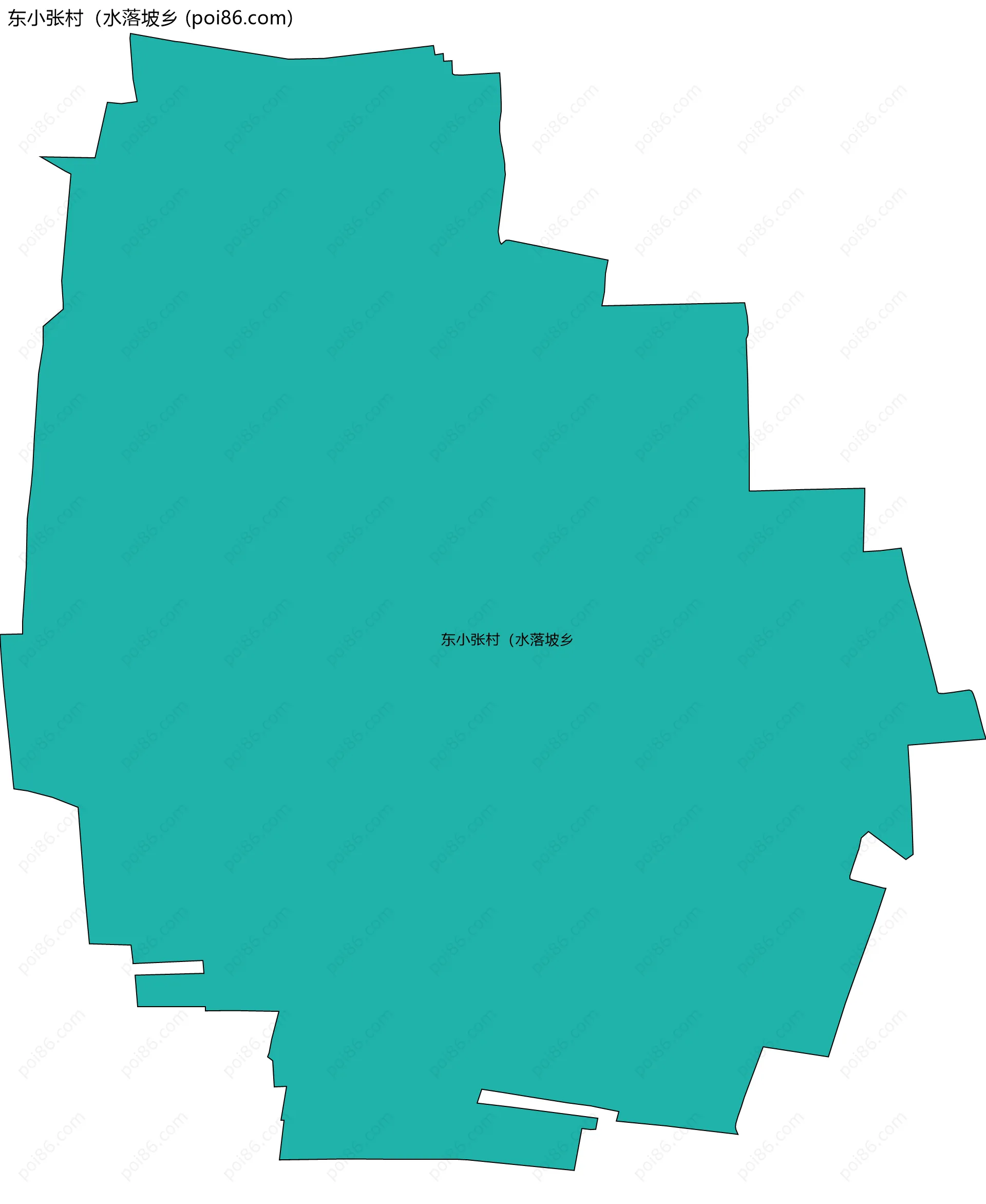 东小张村（水落坡乡边界地图
