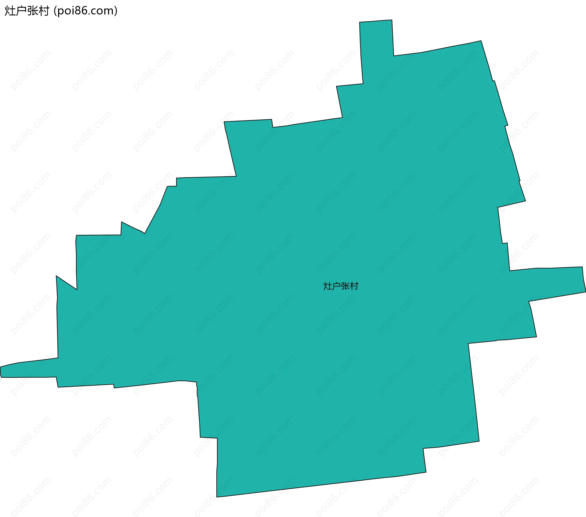 灶户张村边界地图