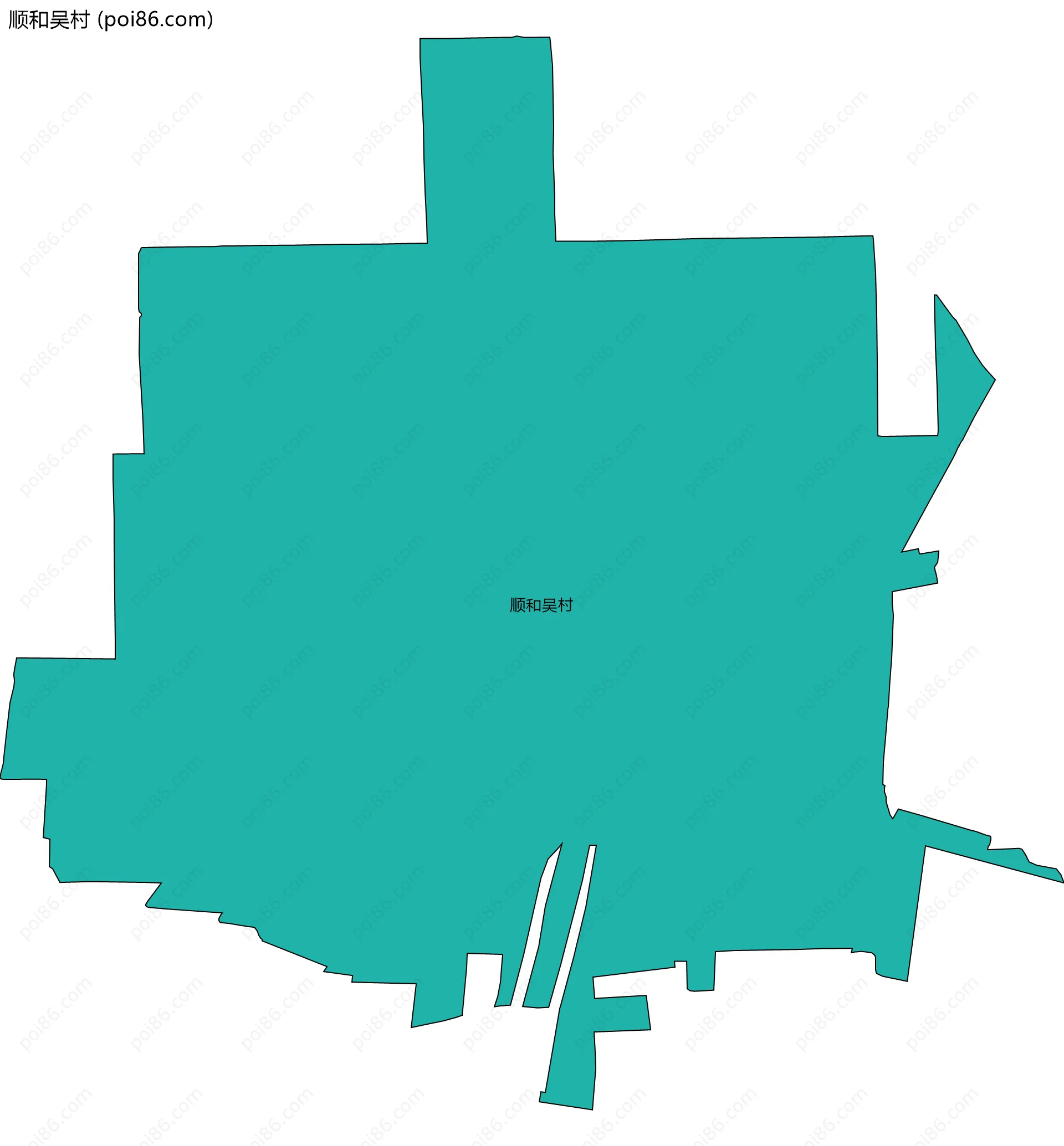 顺和吴村边界地图