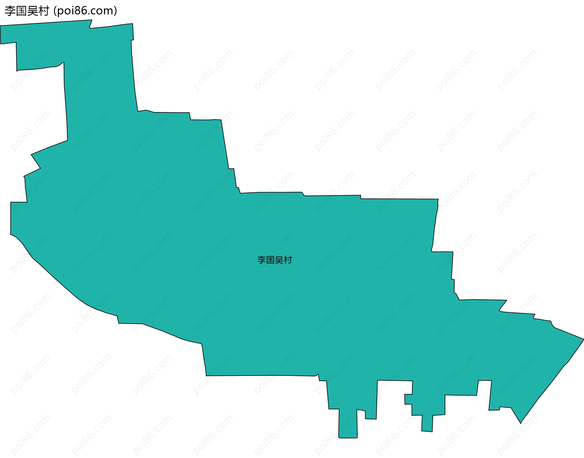 李国吴村边界地图