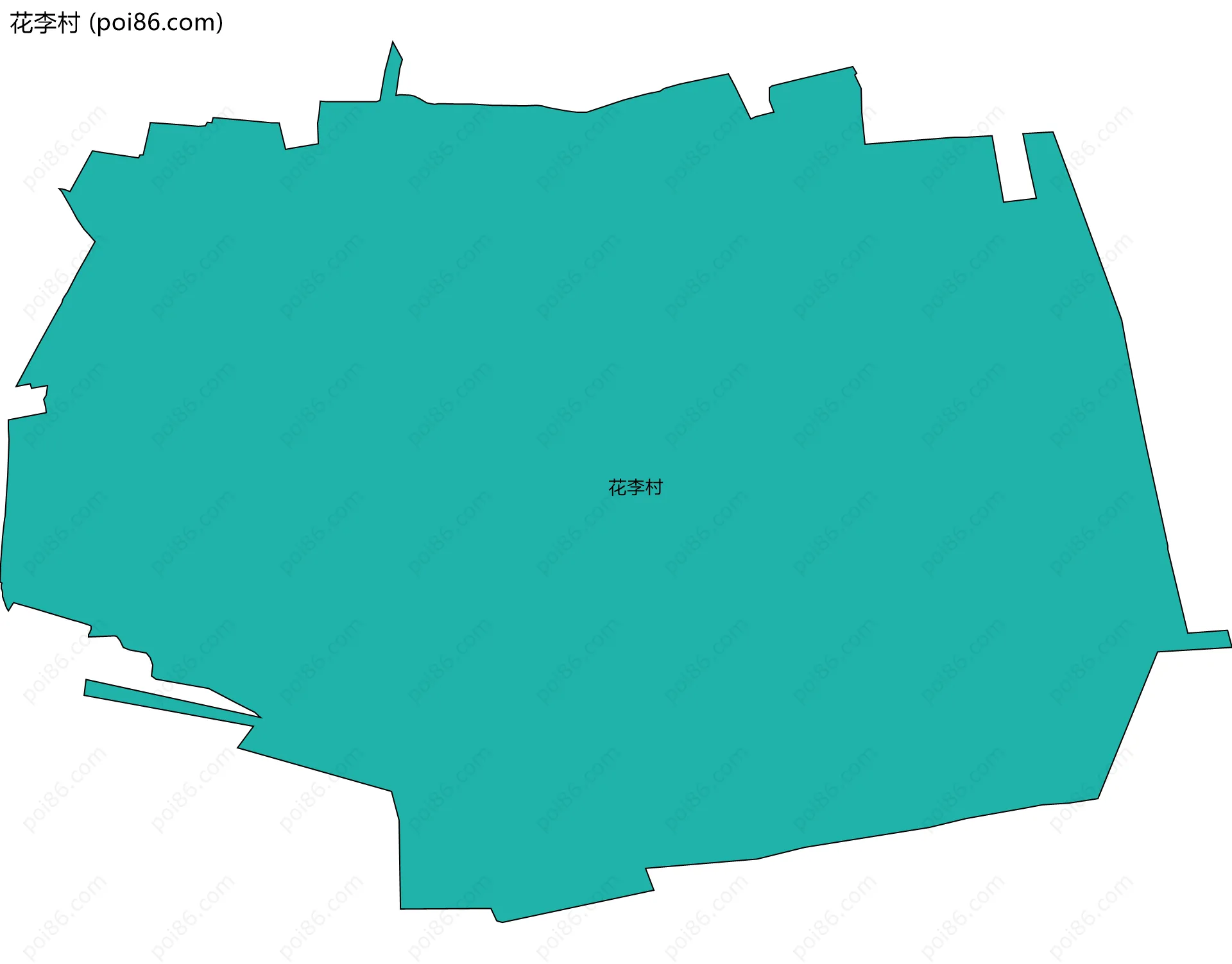 花李村边界地图