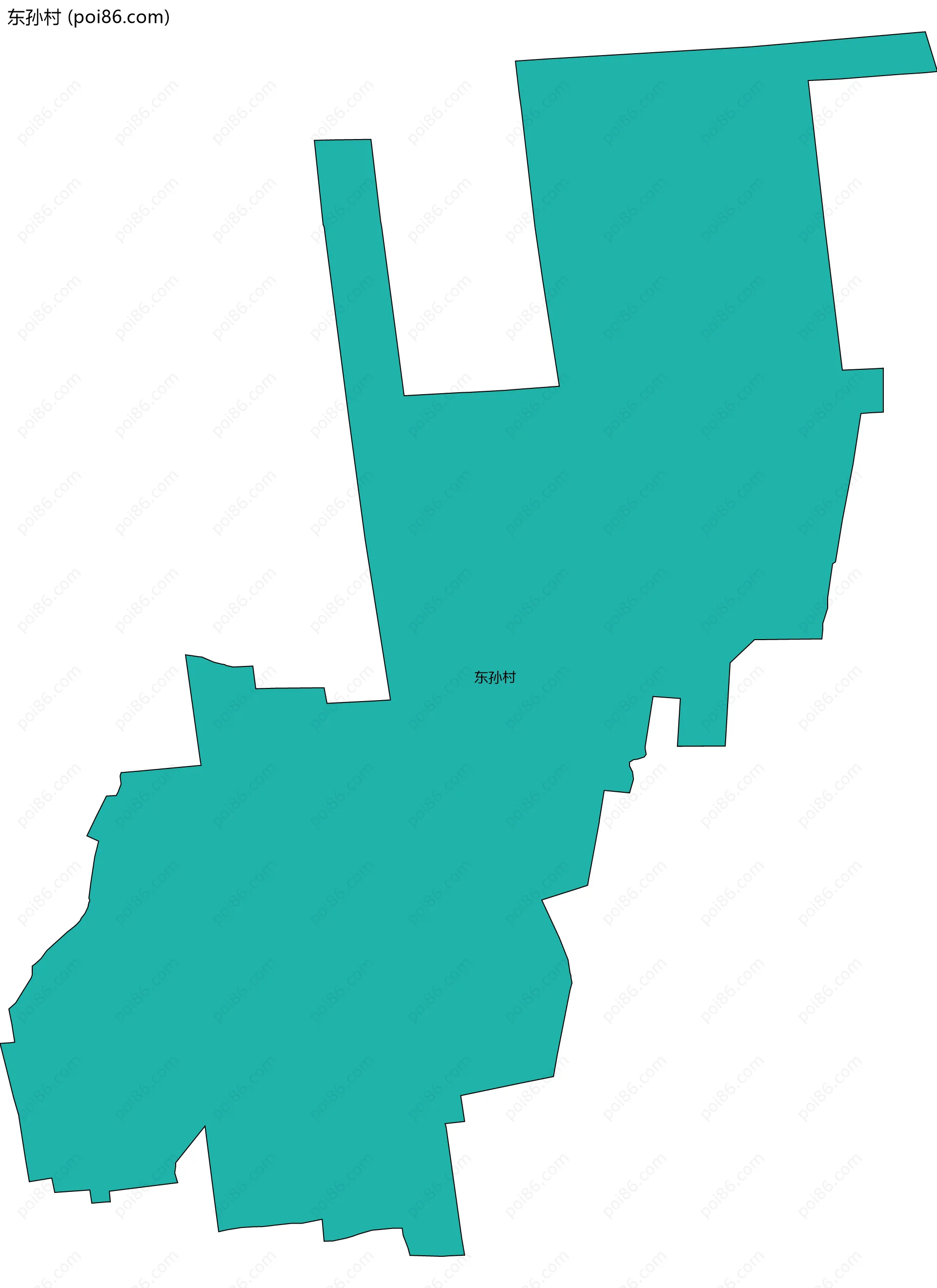 东孙村边界地图