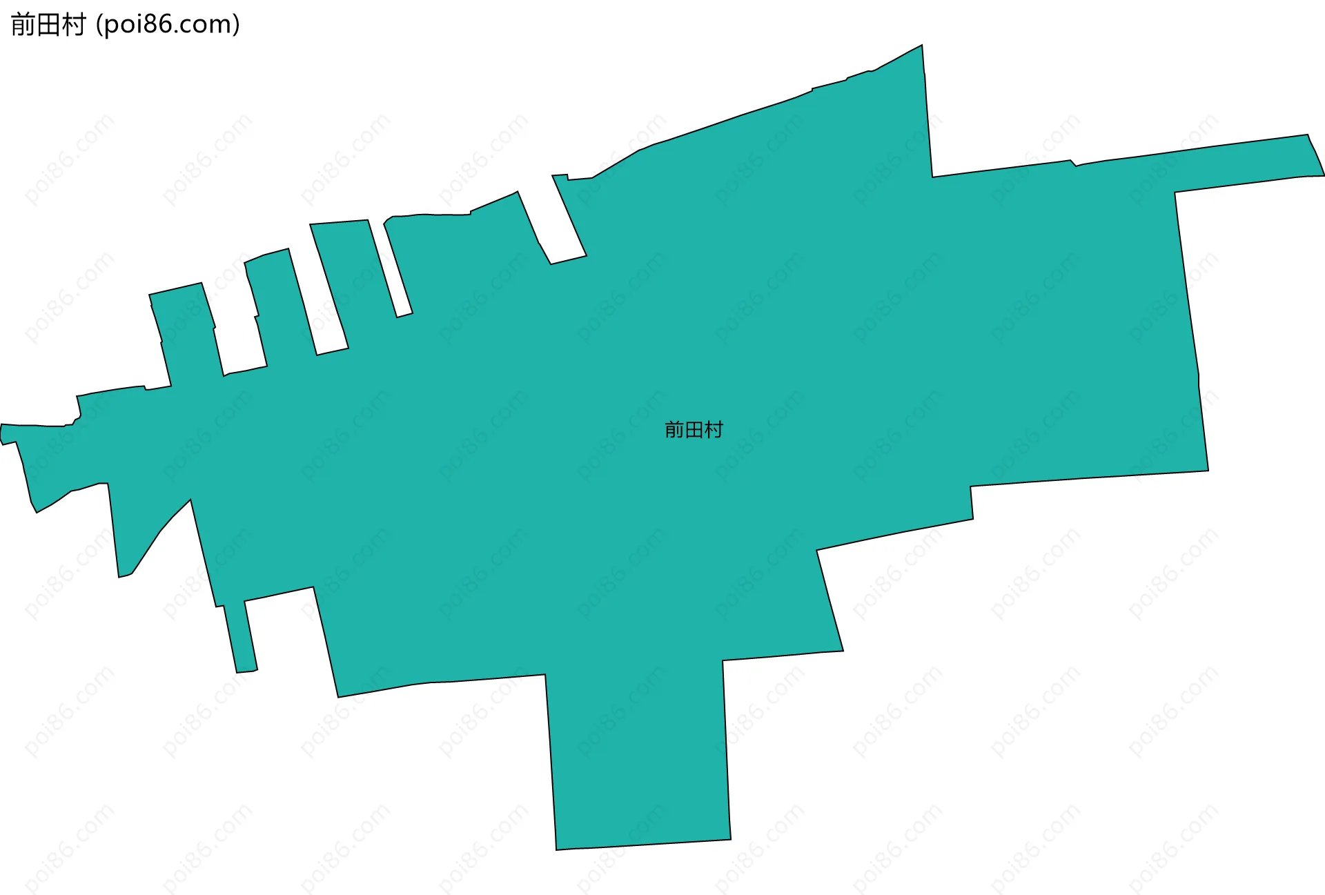 前田村边界地图