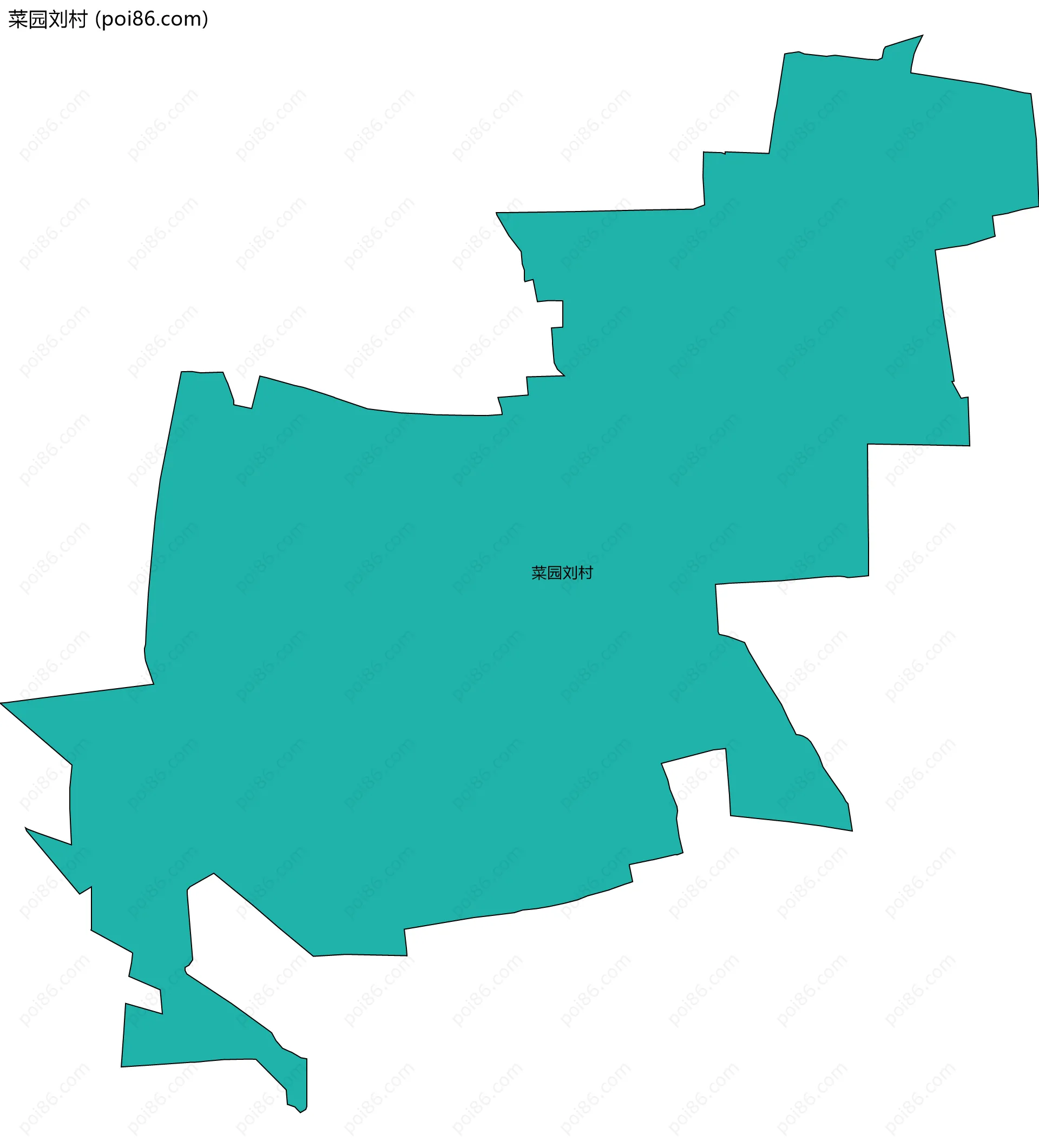 菜园刘村边界地图