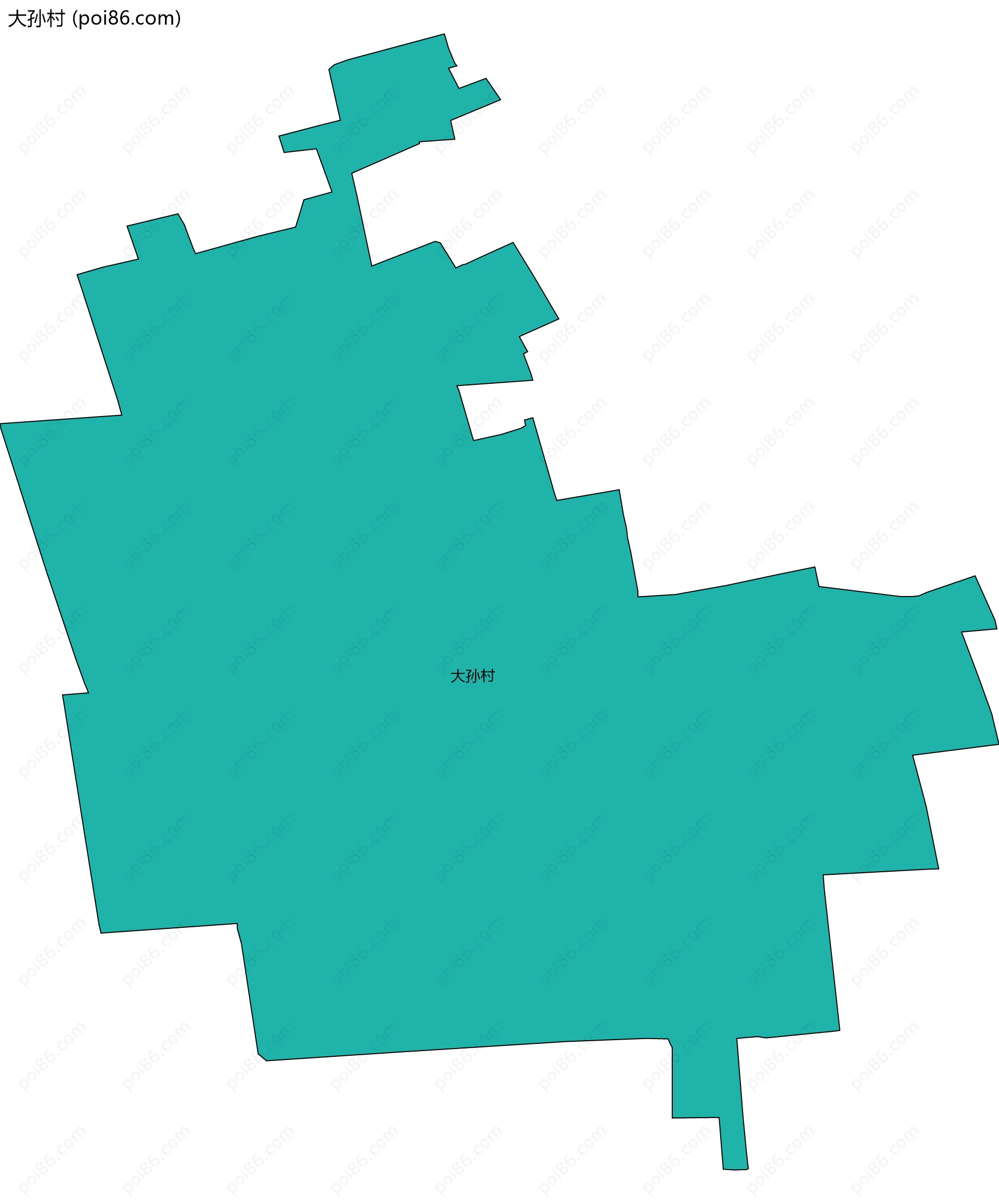 大孙村边界地图