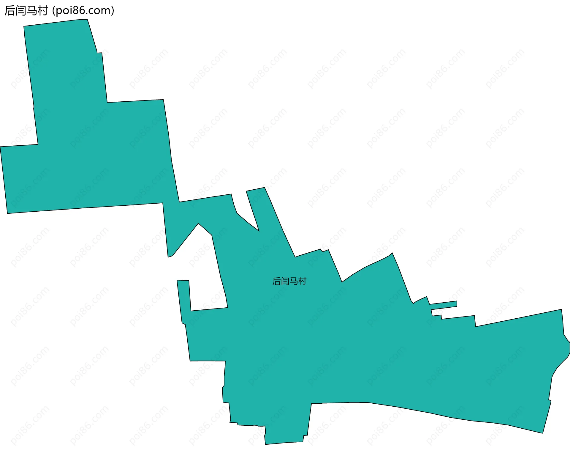 后闫马村边界地图