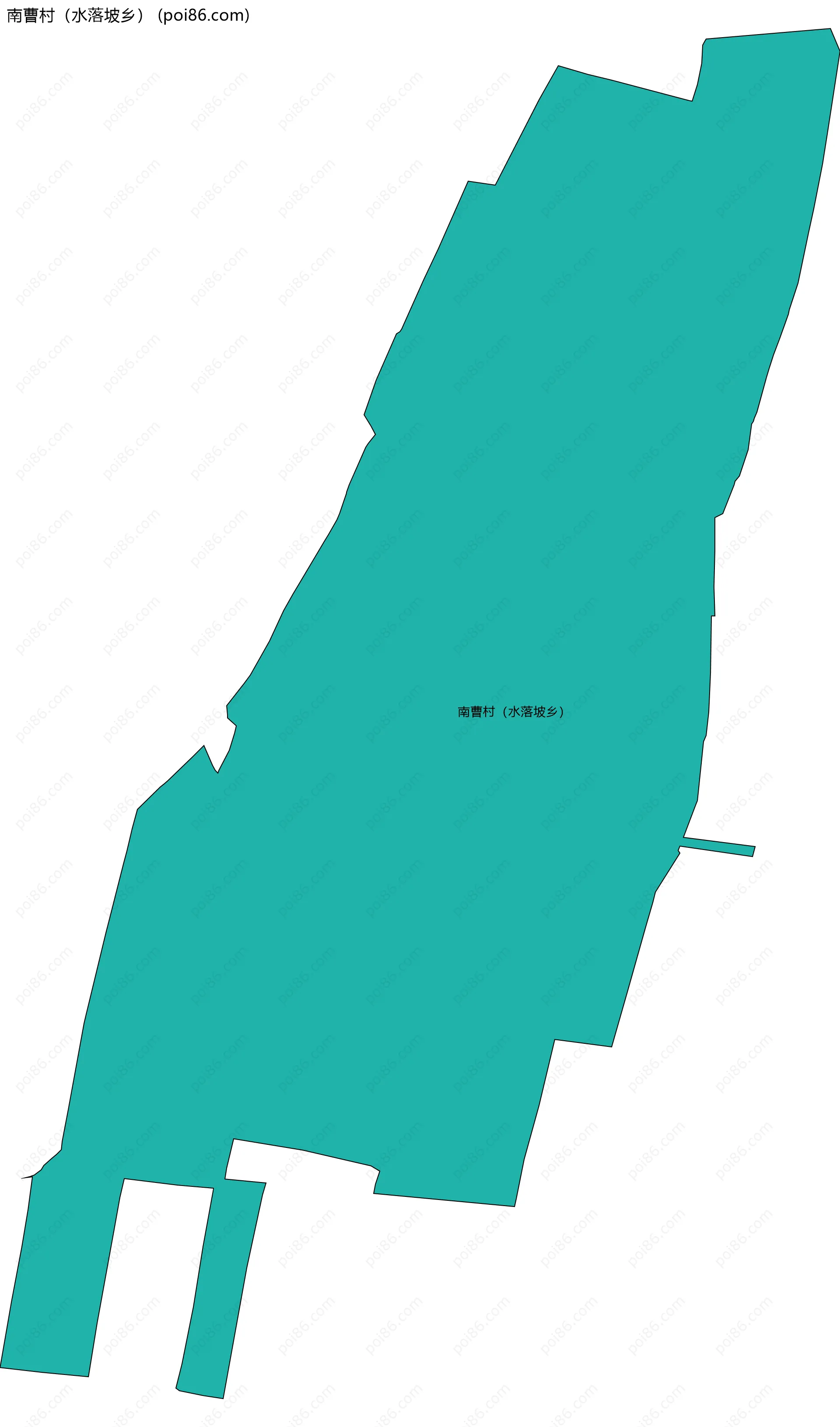 南曹村（水落坡乡）边界地图