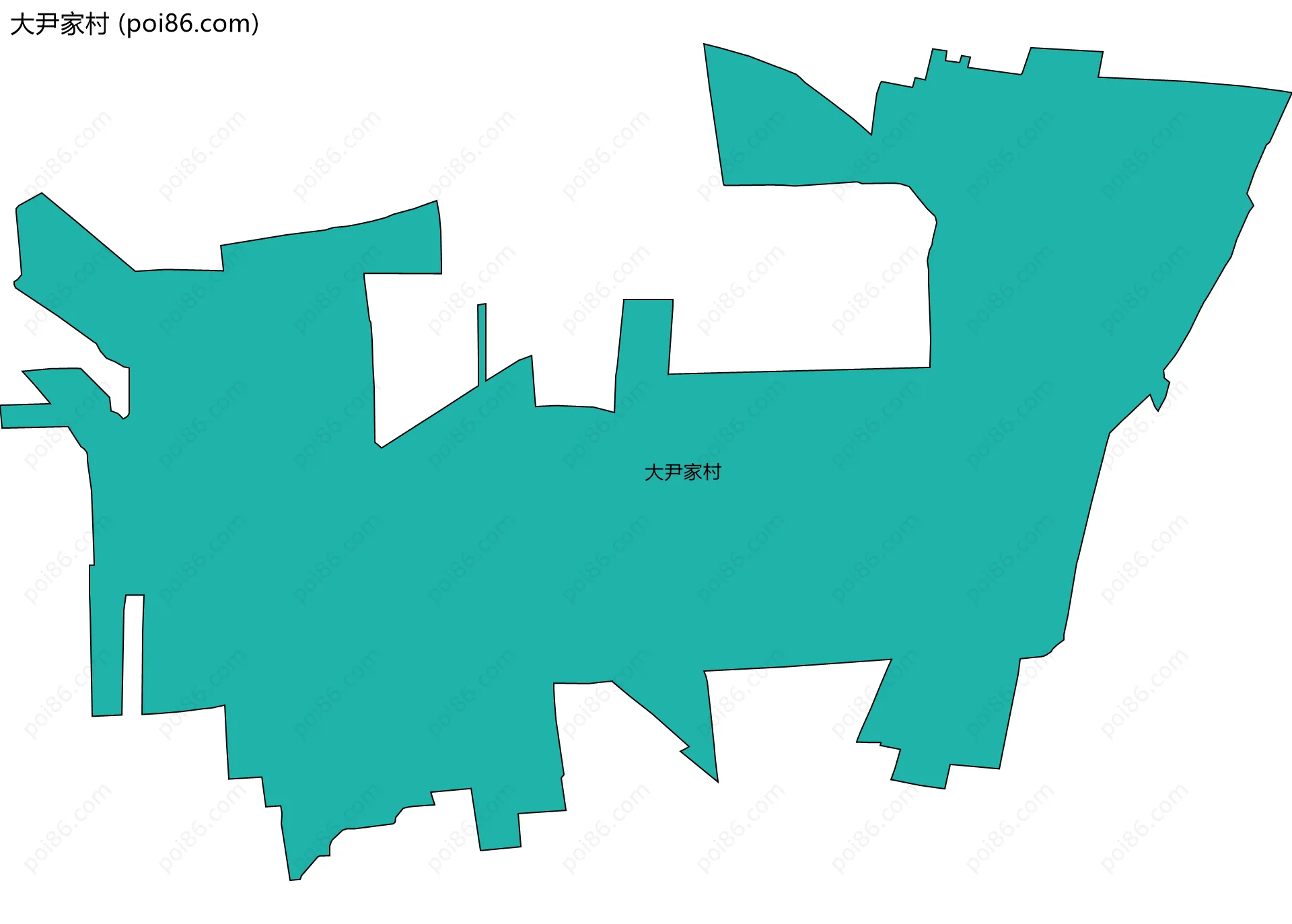 大尹家村边界地图