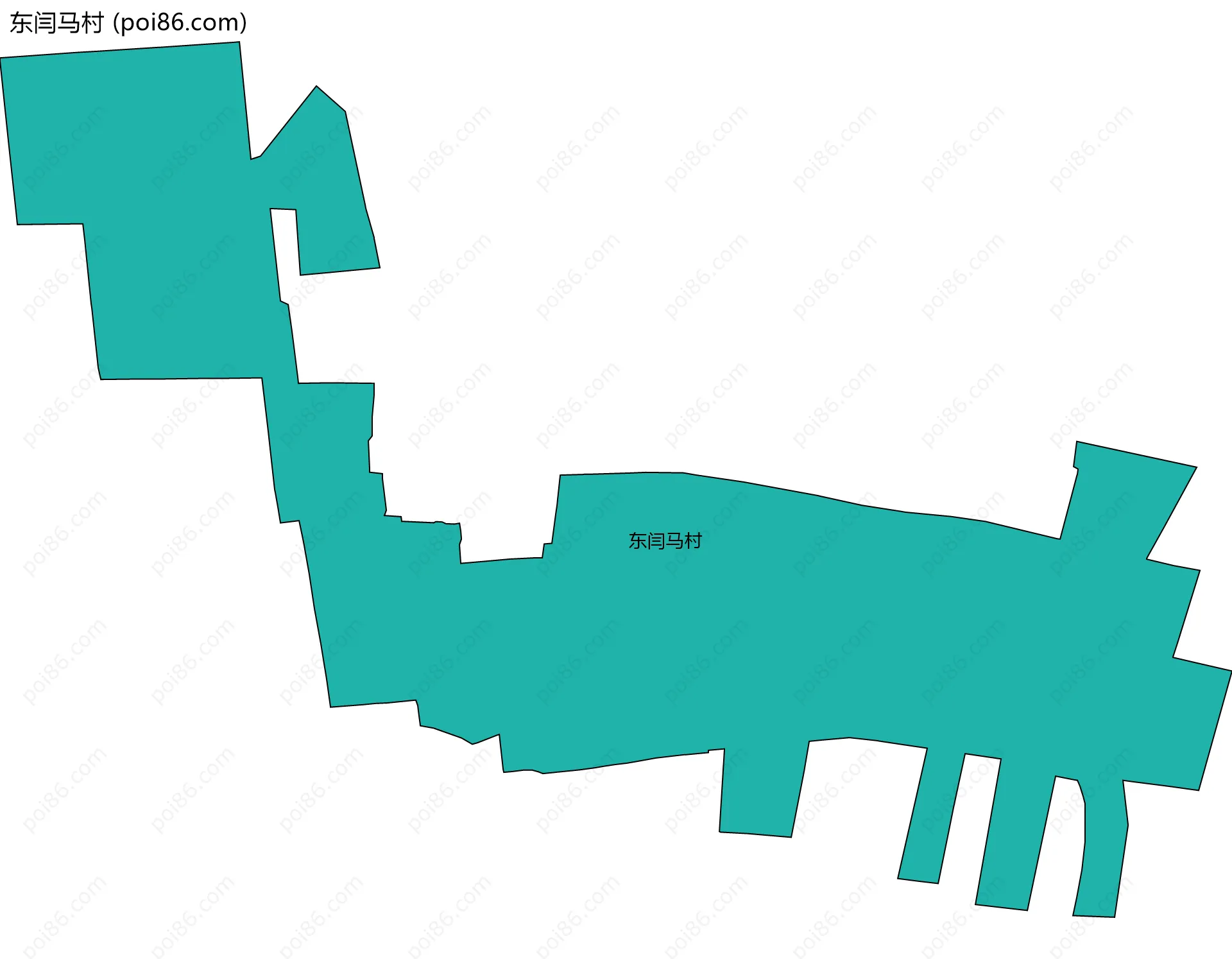 东闫马村边界地图