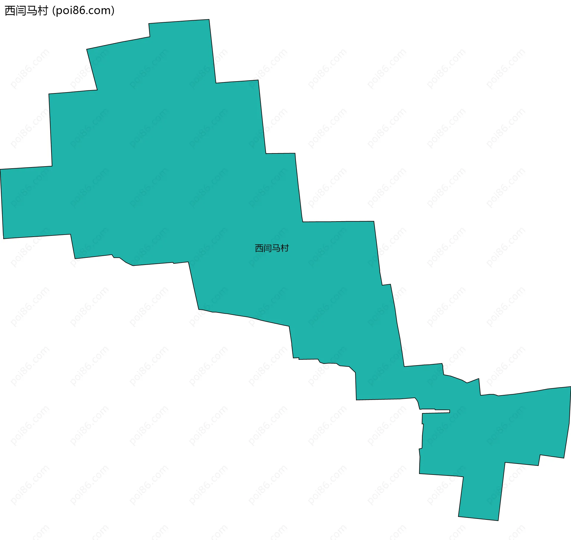 西闫马村边界地图