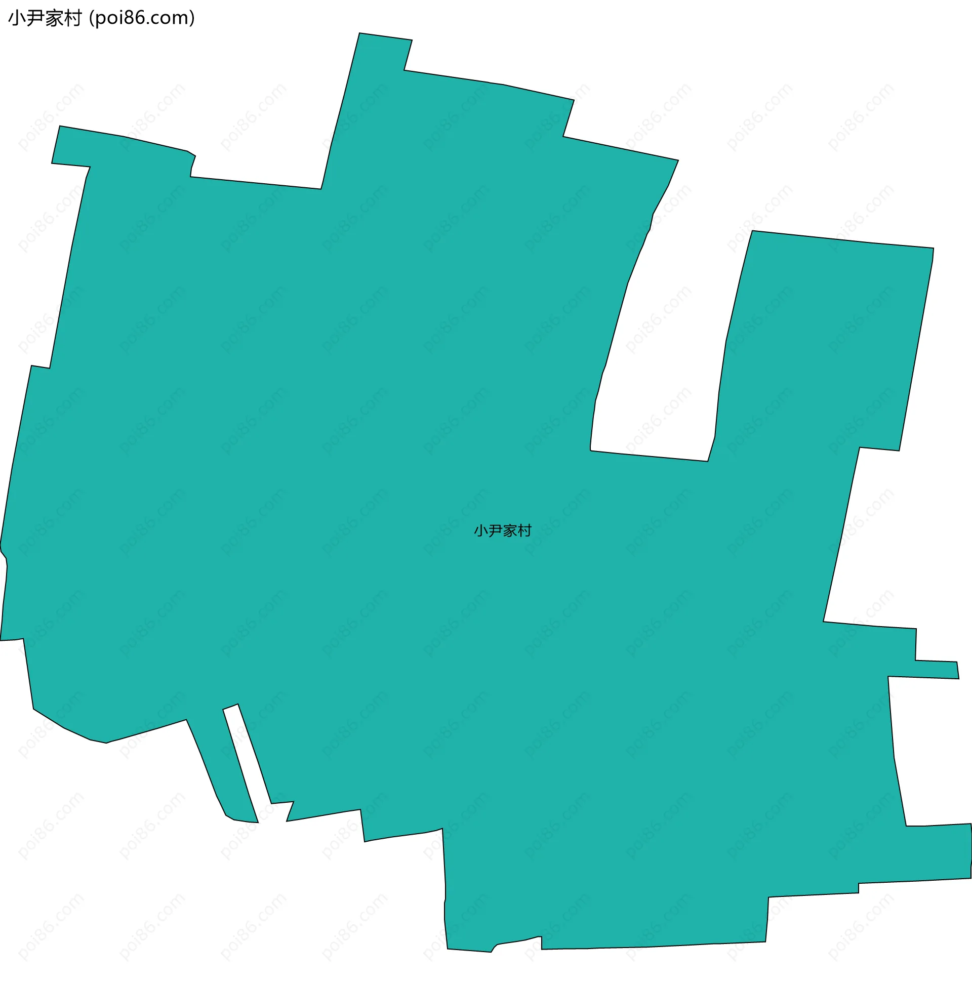 小尹家村边界地图