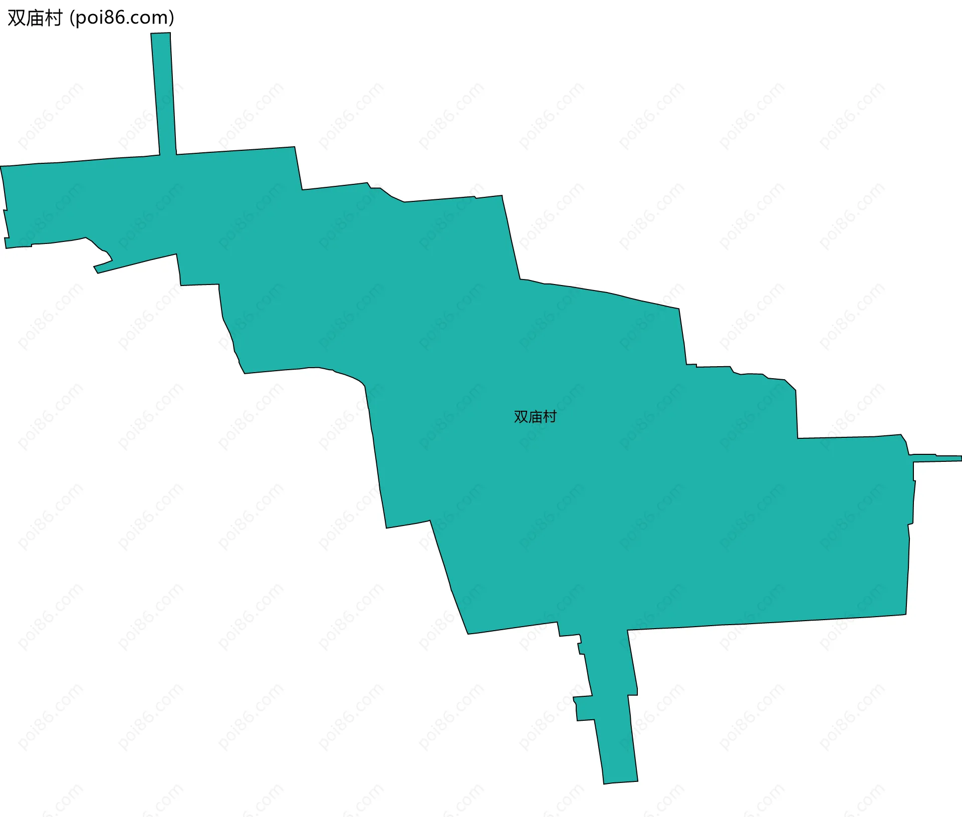 双庙村边界地图