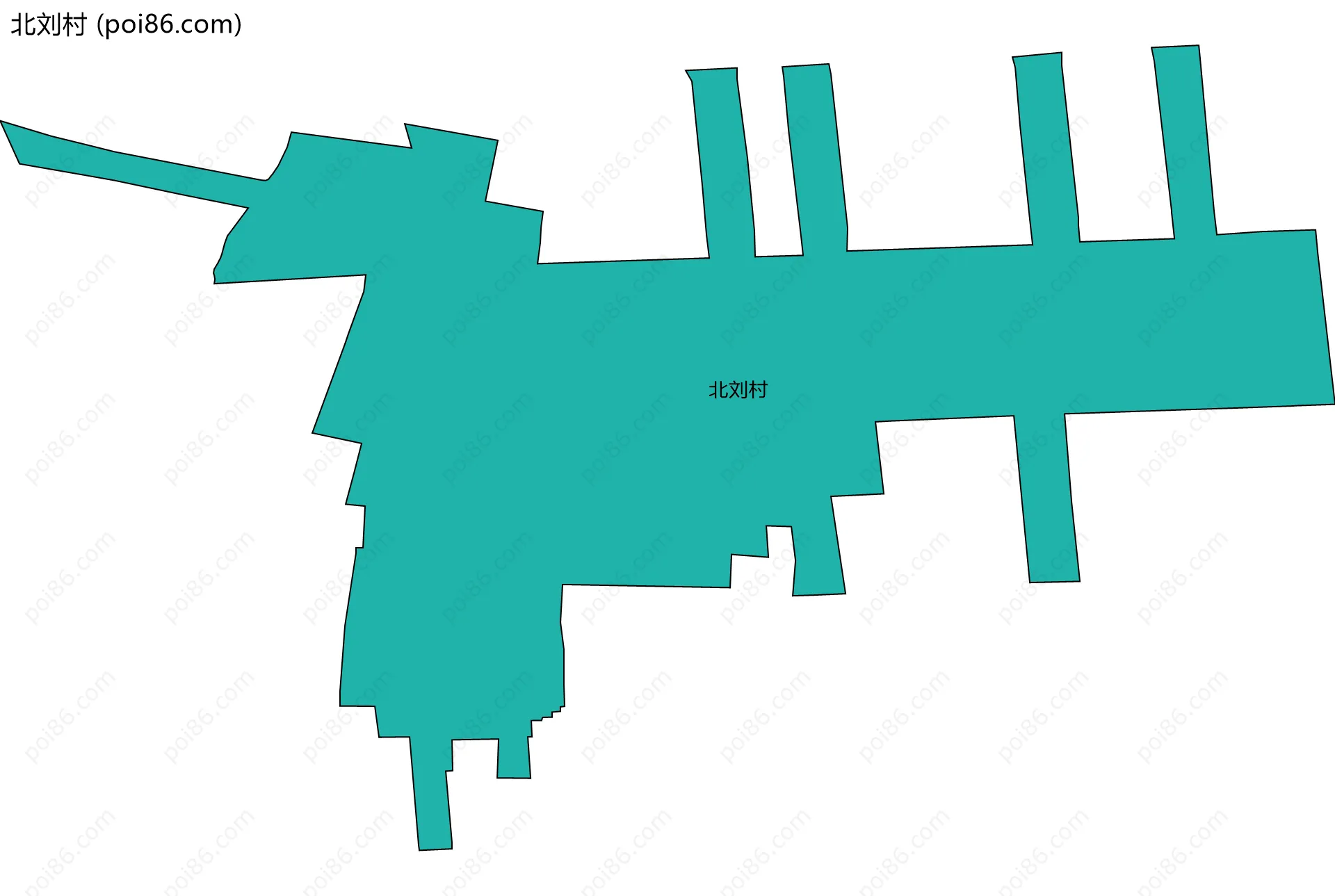 北刘村边界地图