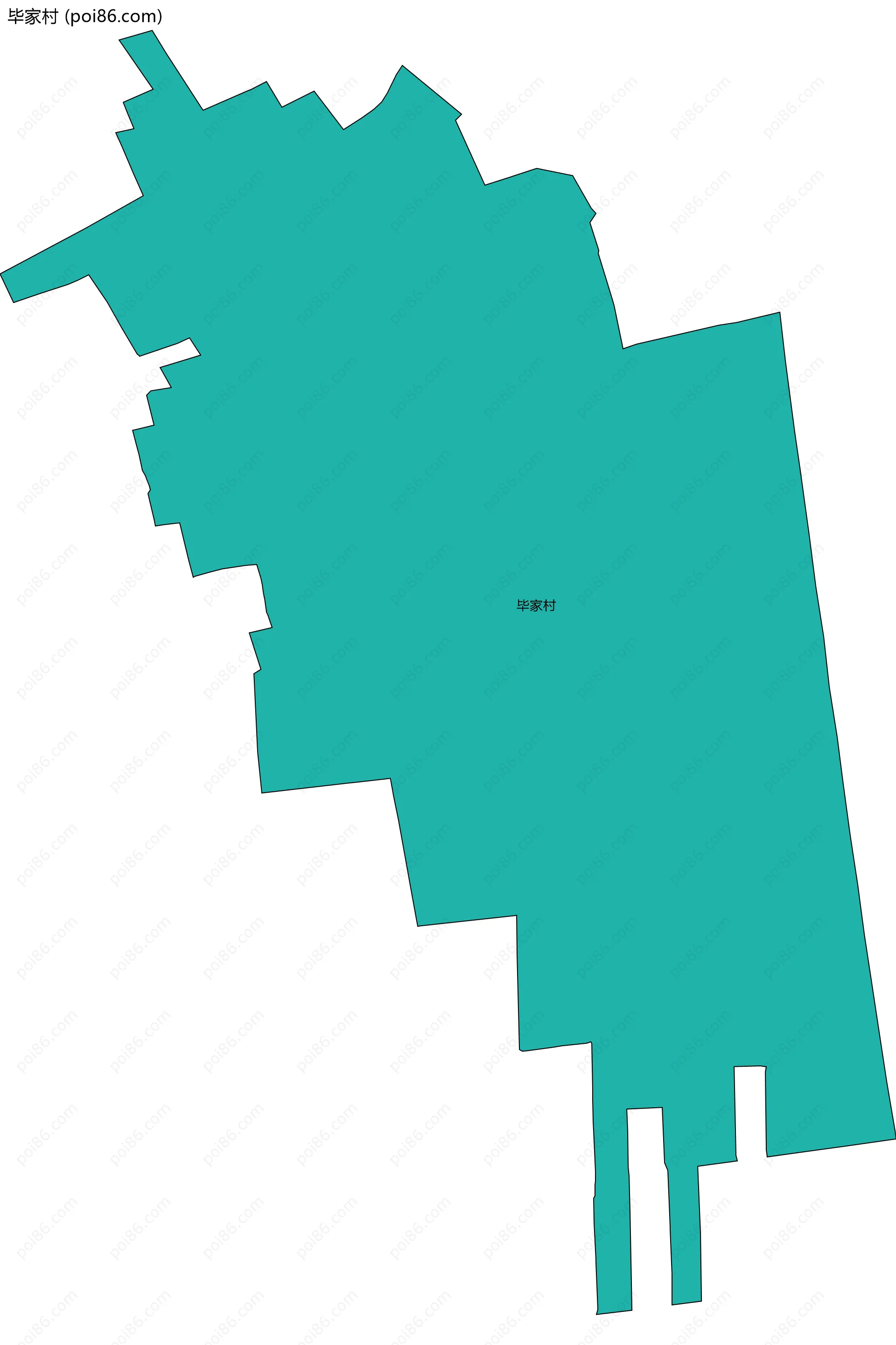 毕家村边界地图