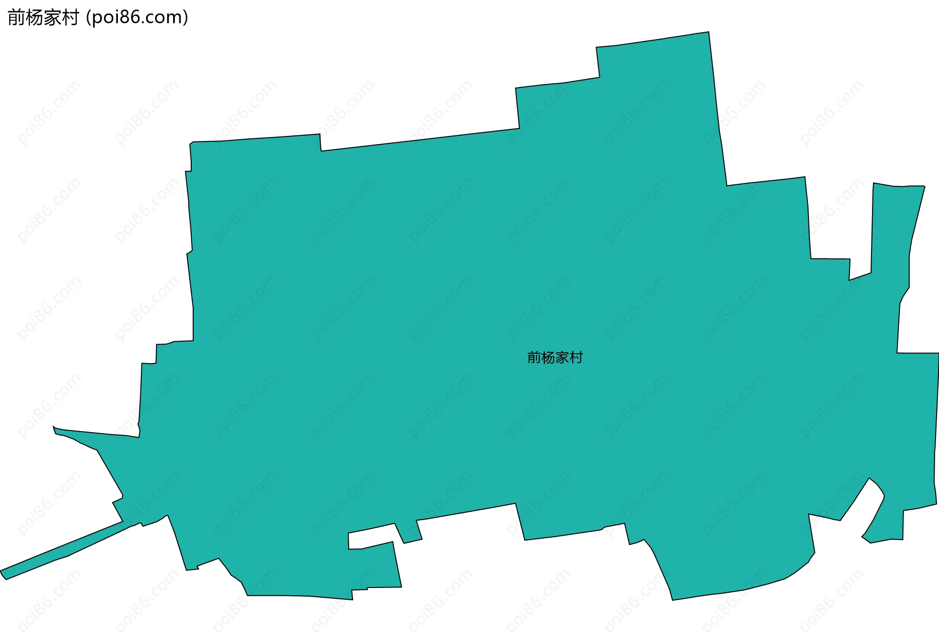 前杨家村边界地图