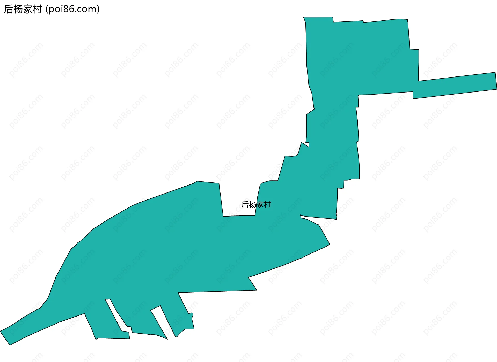 后杨家村边界地图
