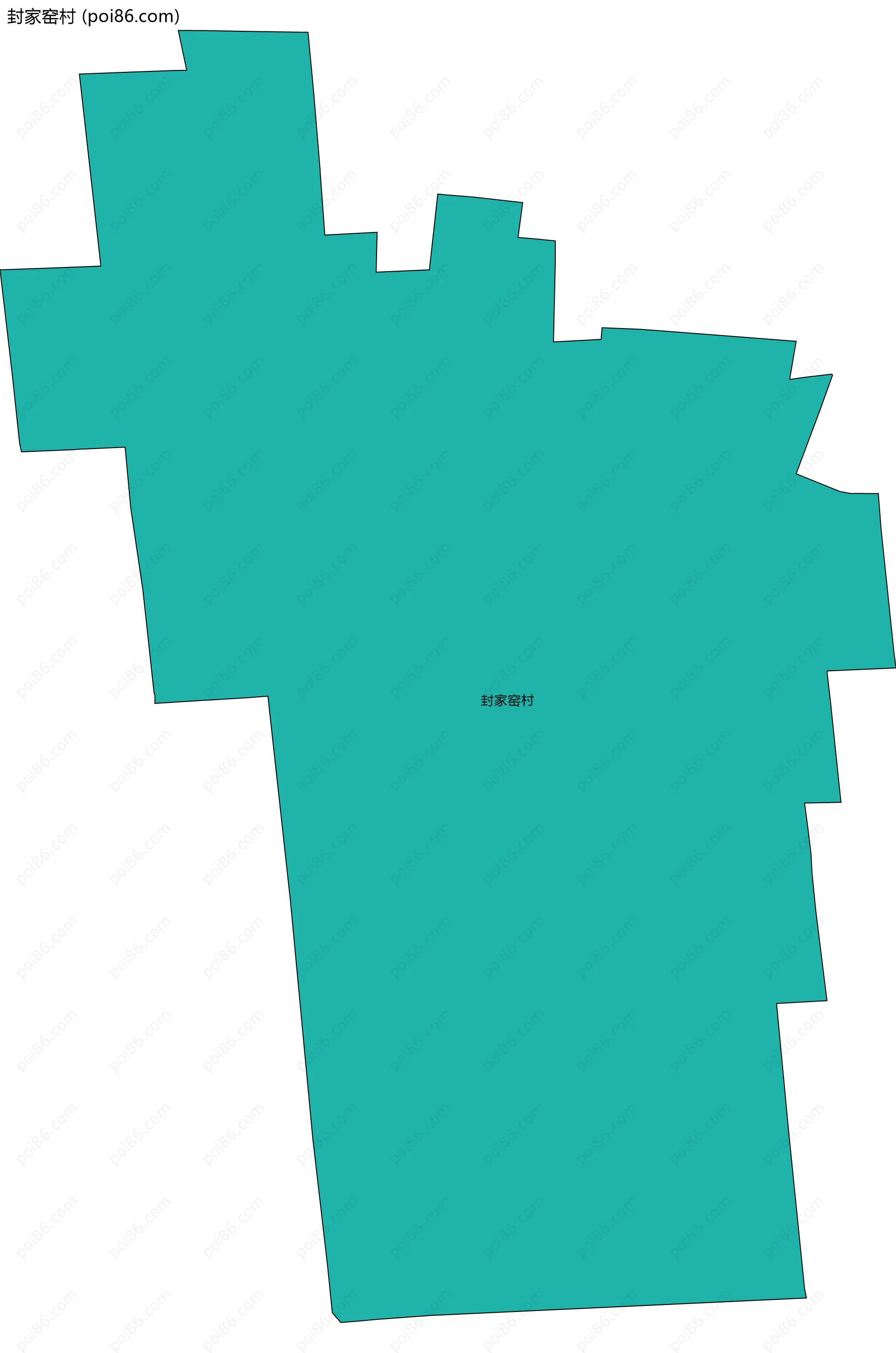 封家窑村边界地图