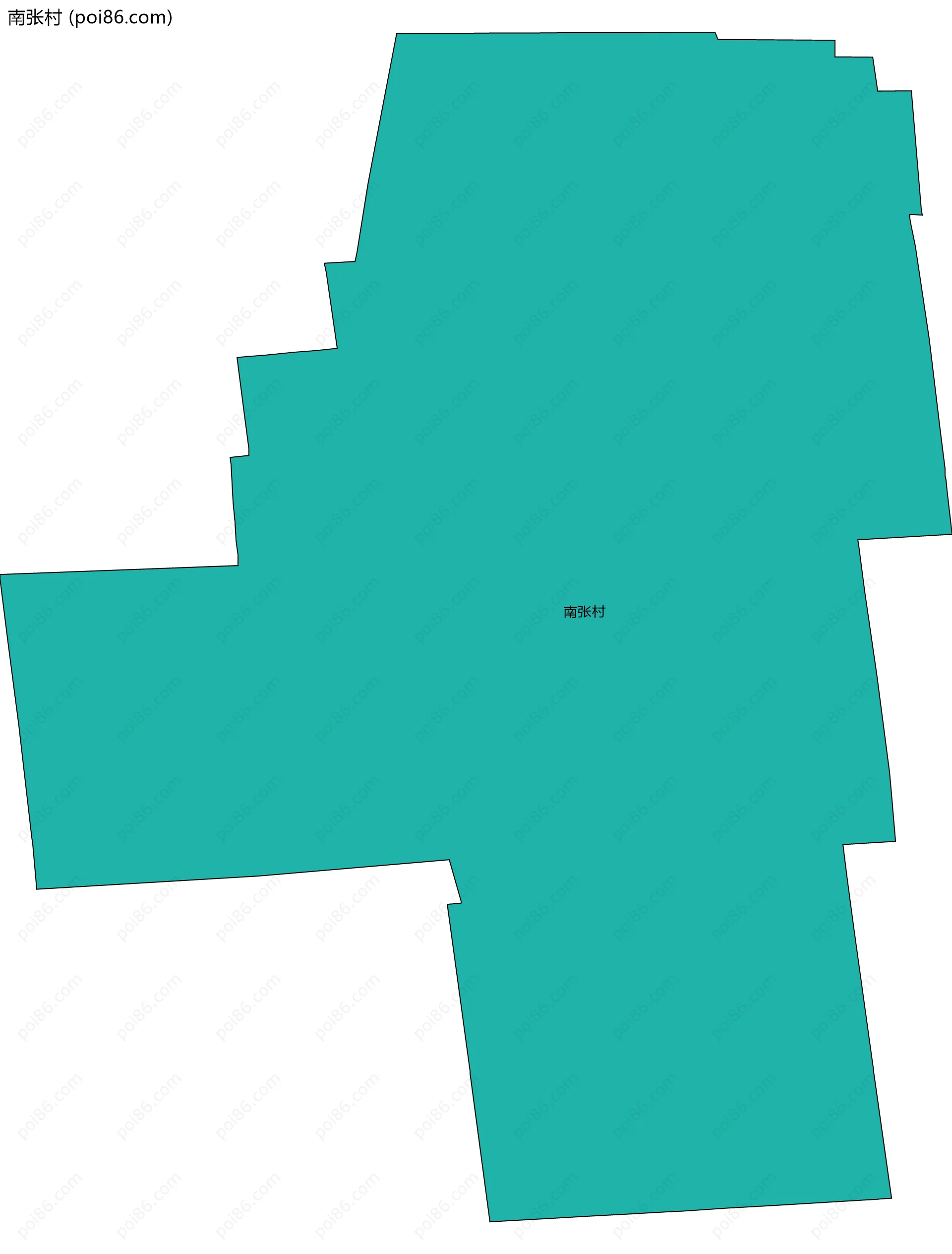 南张村边界地图