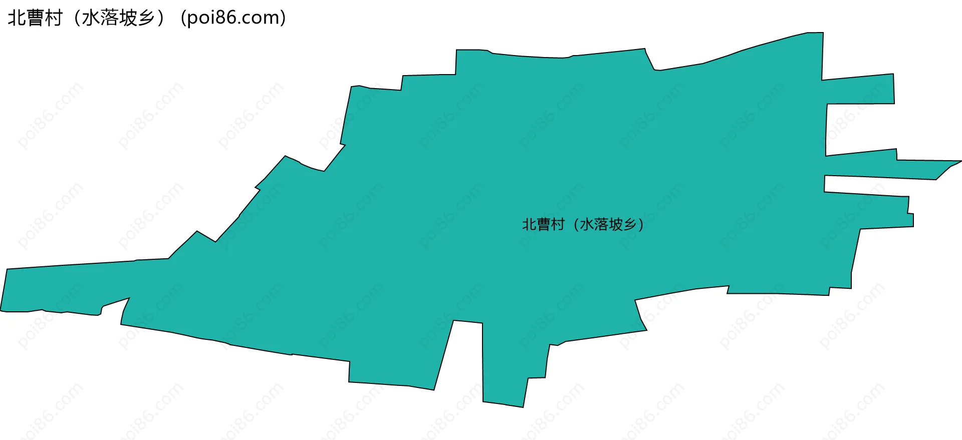 北曹村（水落坡乡）边界地图