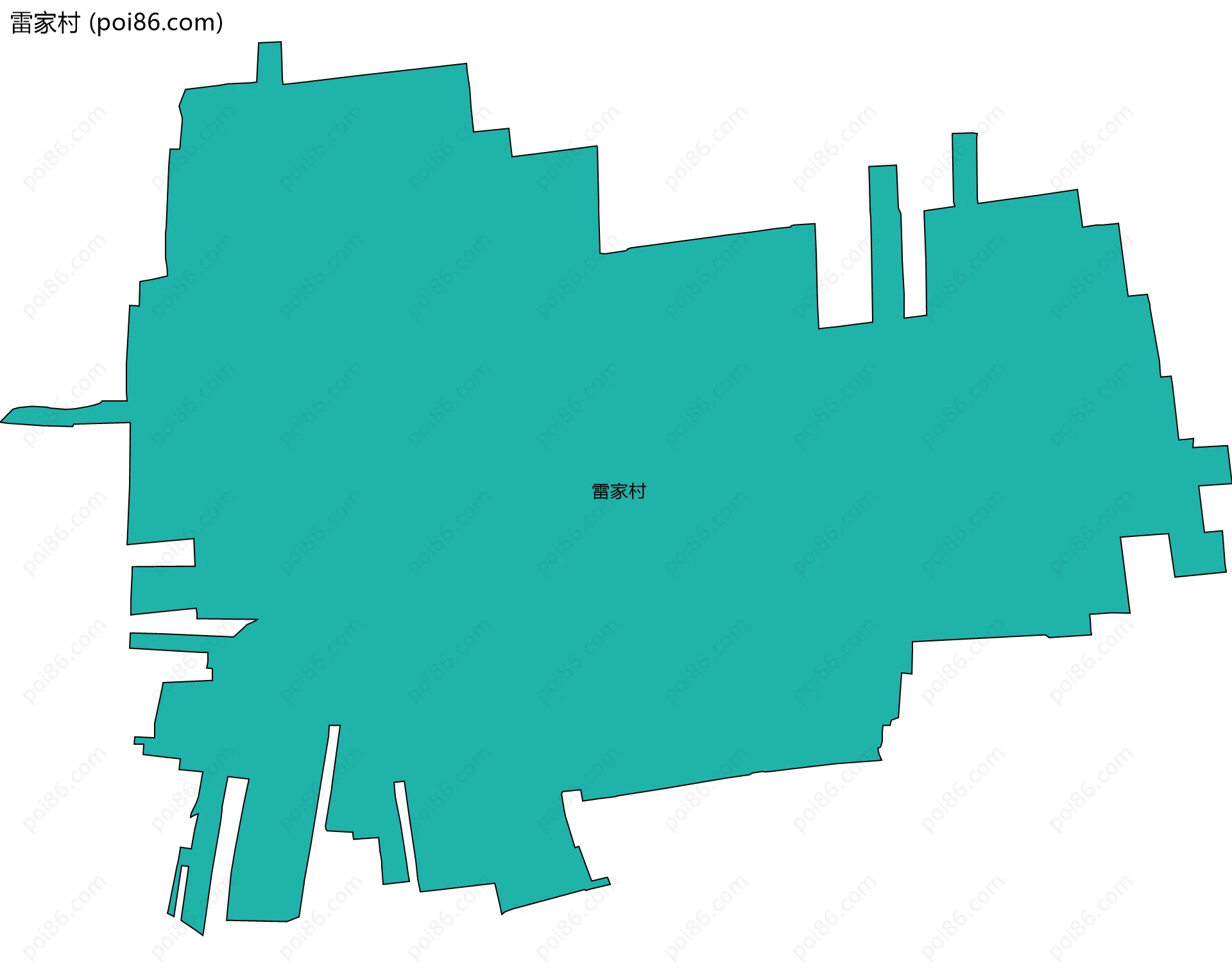 雷家村边界地图