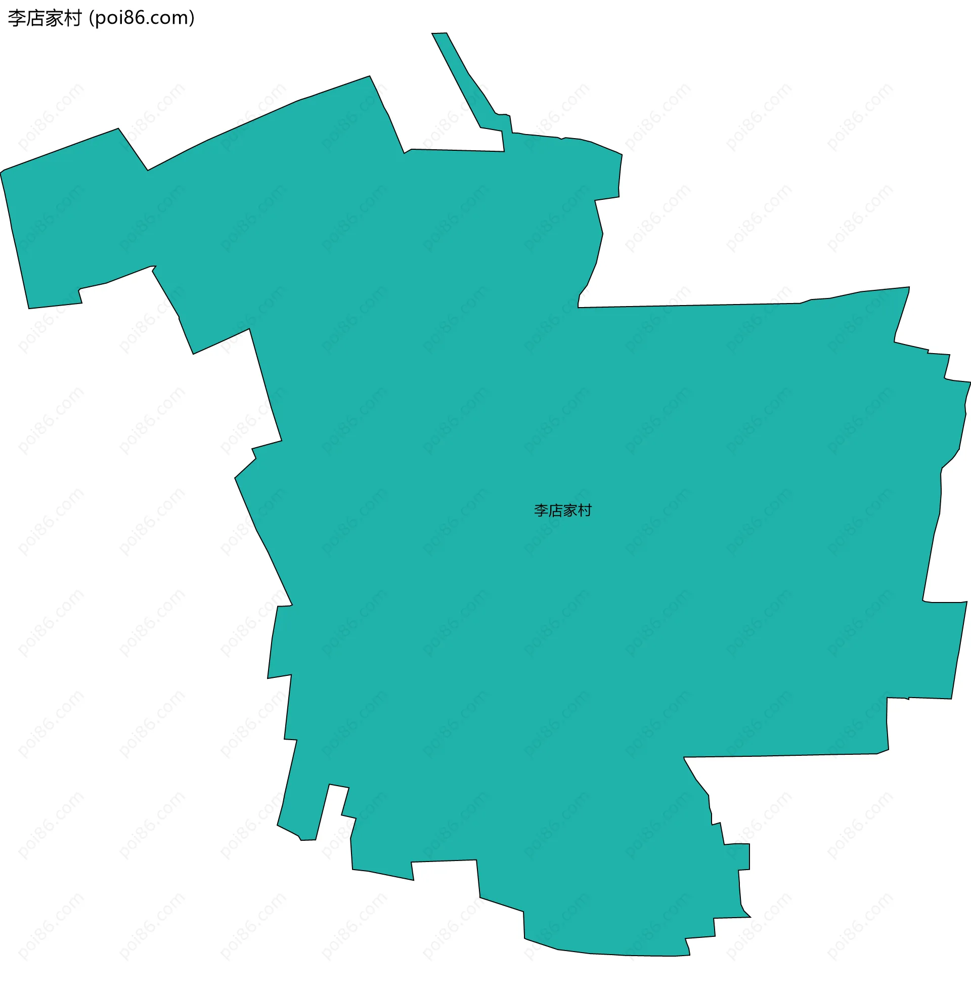 李店家村边界地图