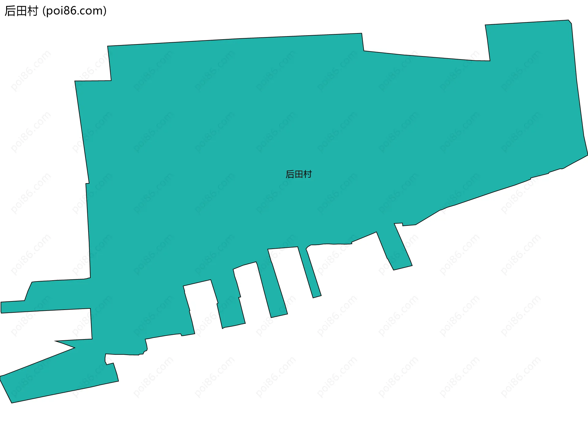 后田村边界地图
