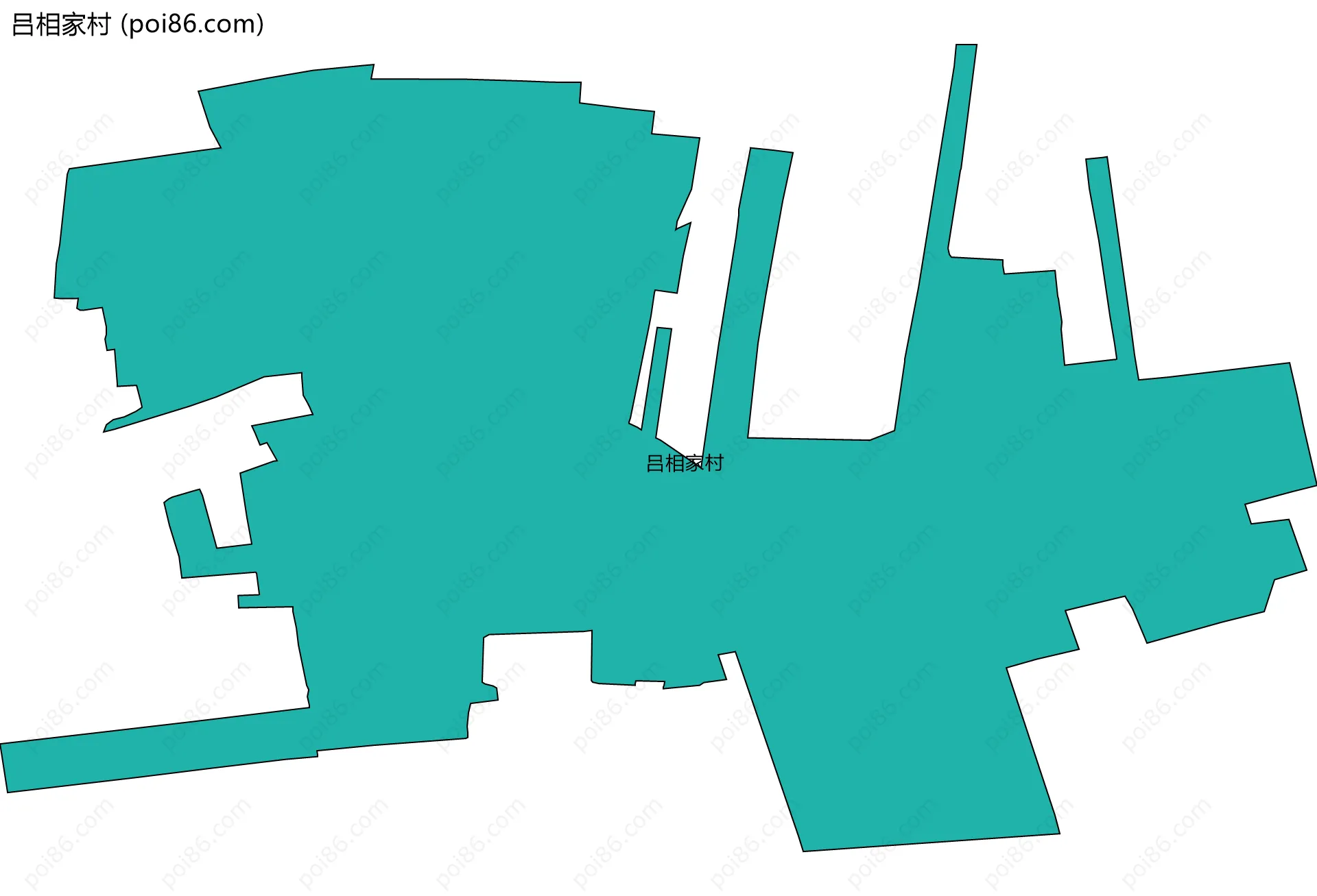 吕相家村边界地图