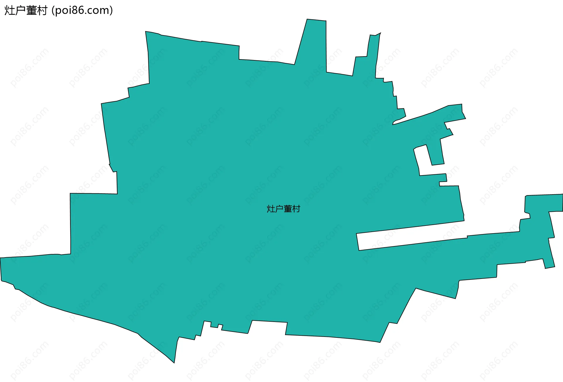 灶户董村边界地图