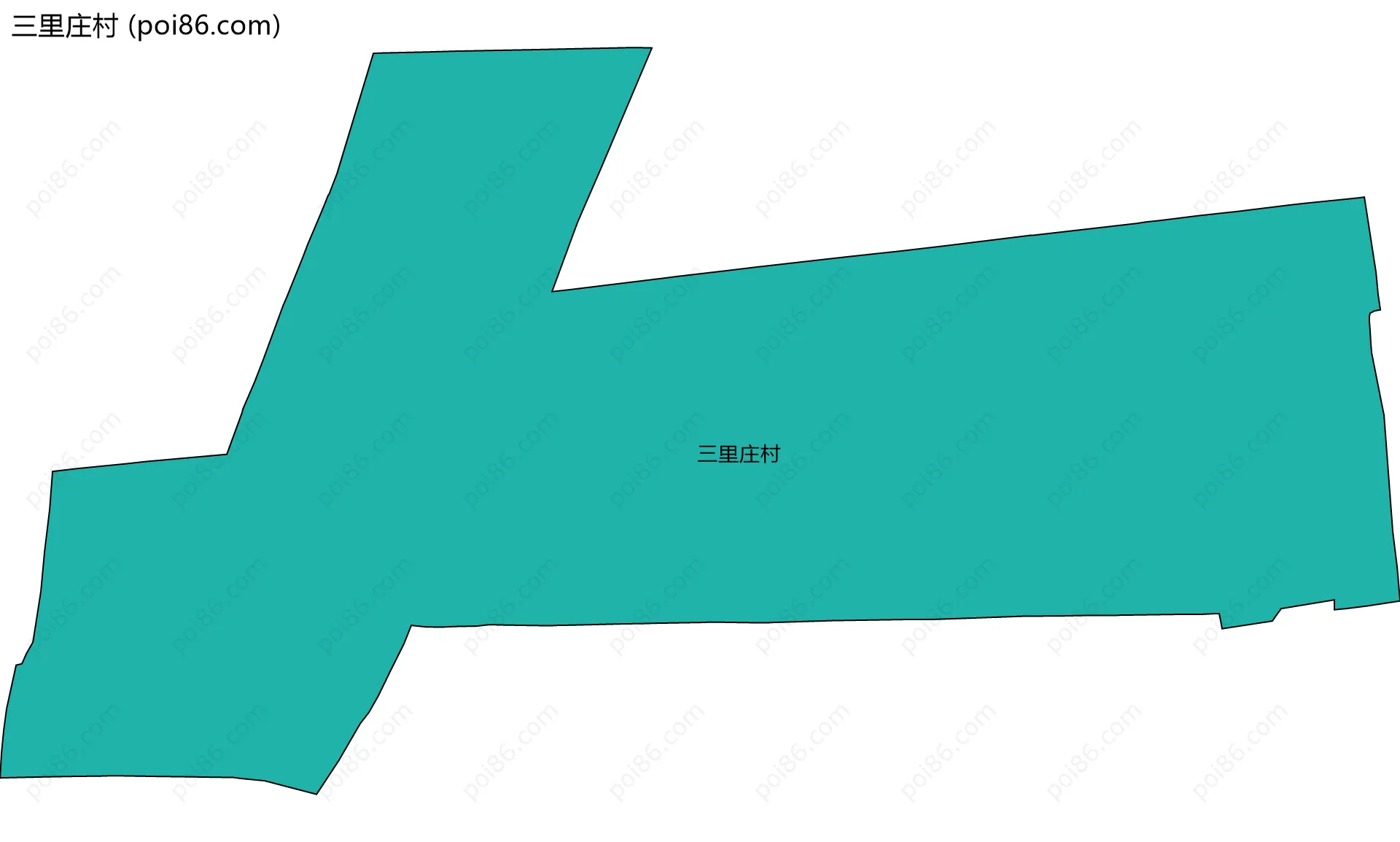 三里庄村边界地图