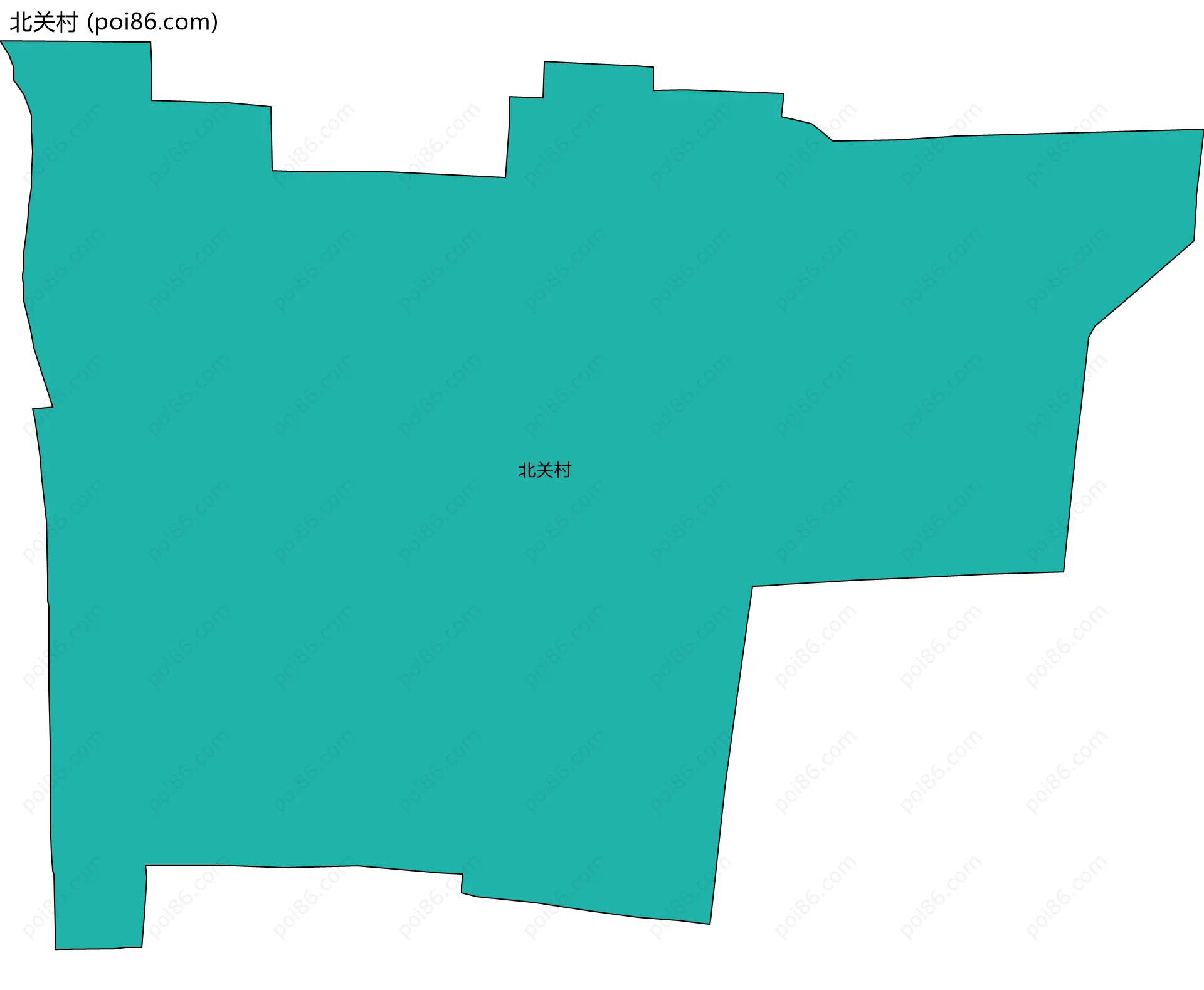 北关村边界地图