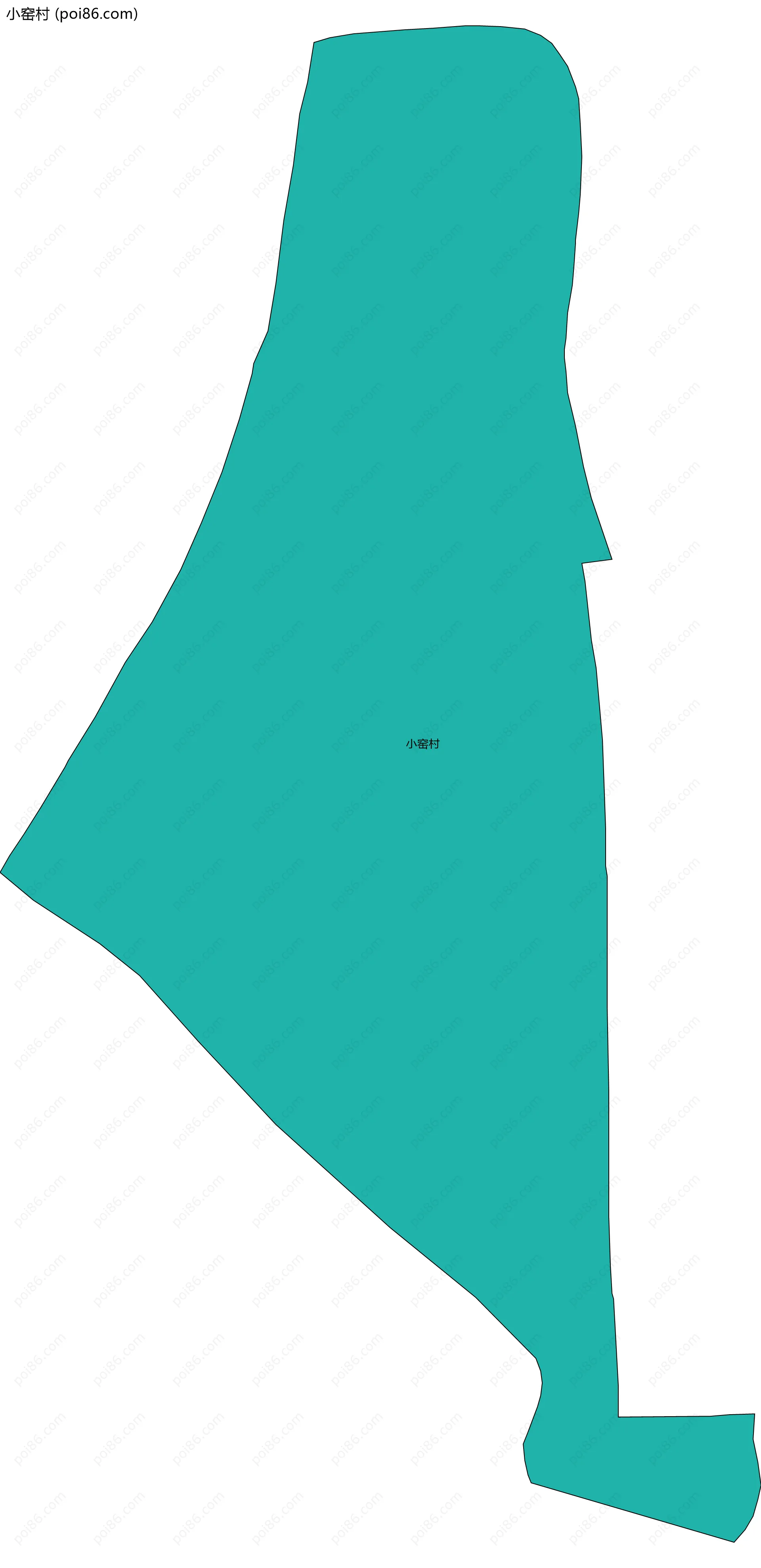 小窑村边界地图