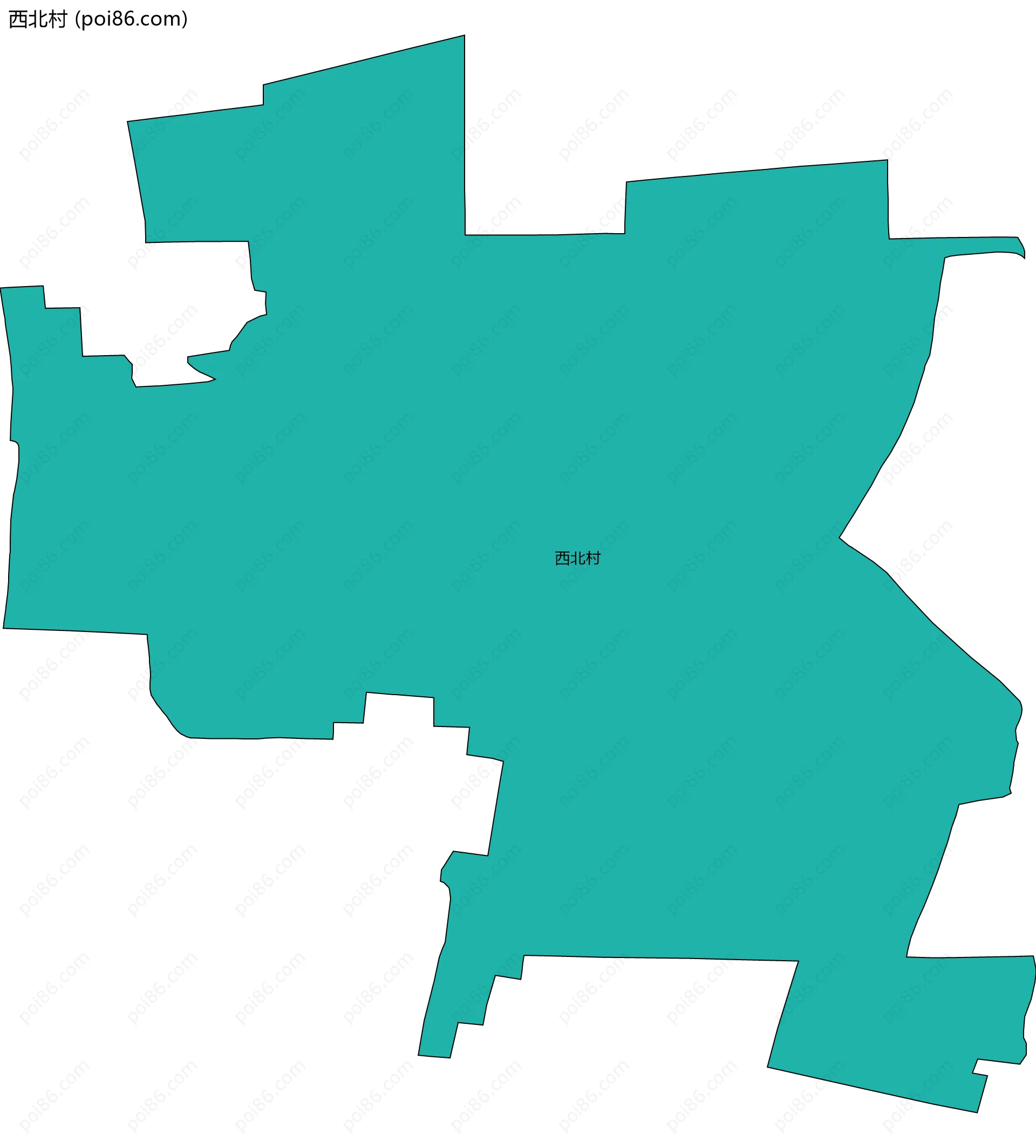 西北村边界地图