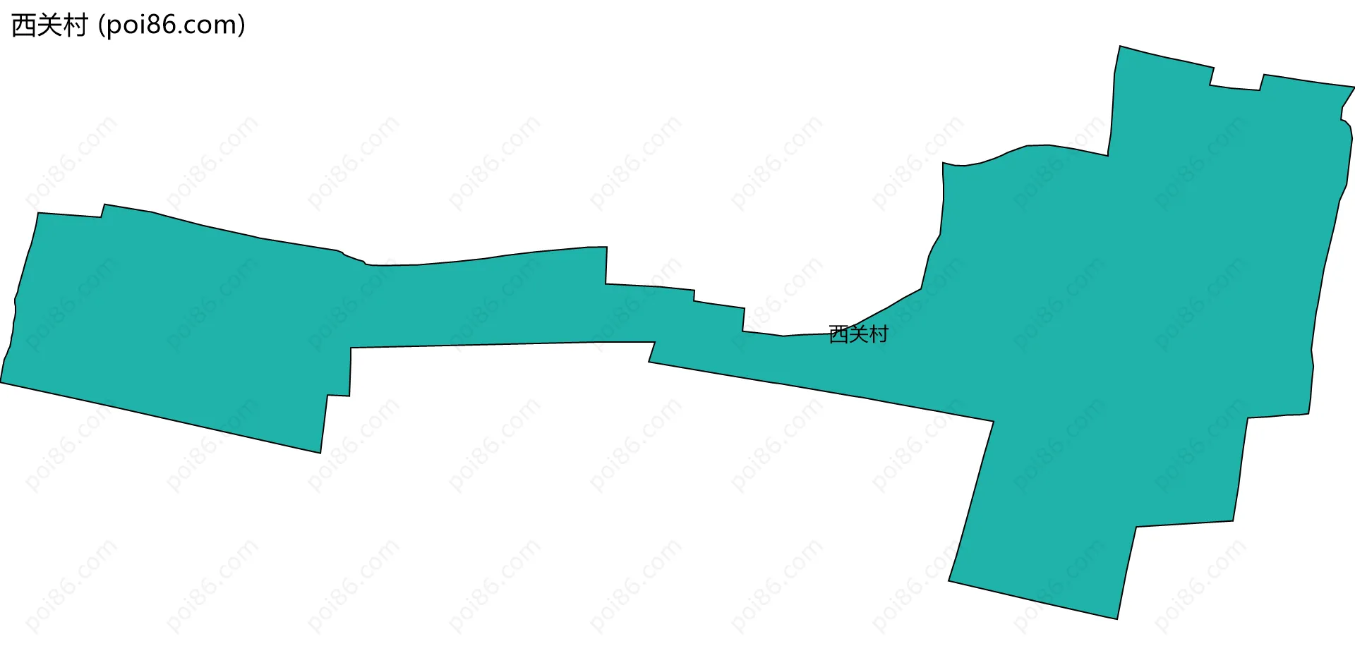 西关村边界地图