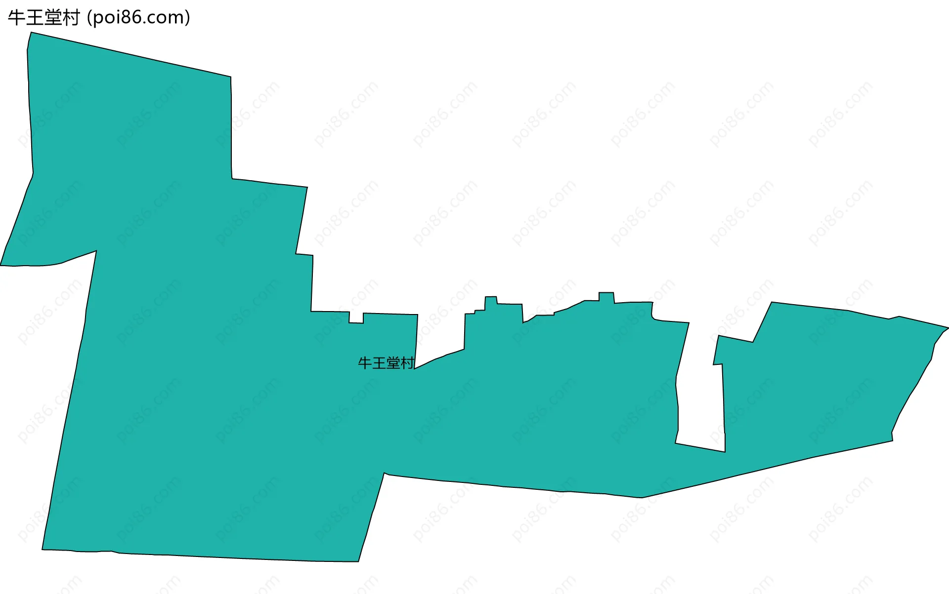 牛王堂村边界地图