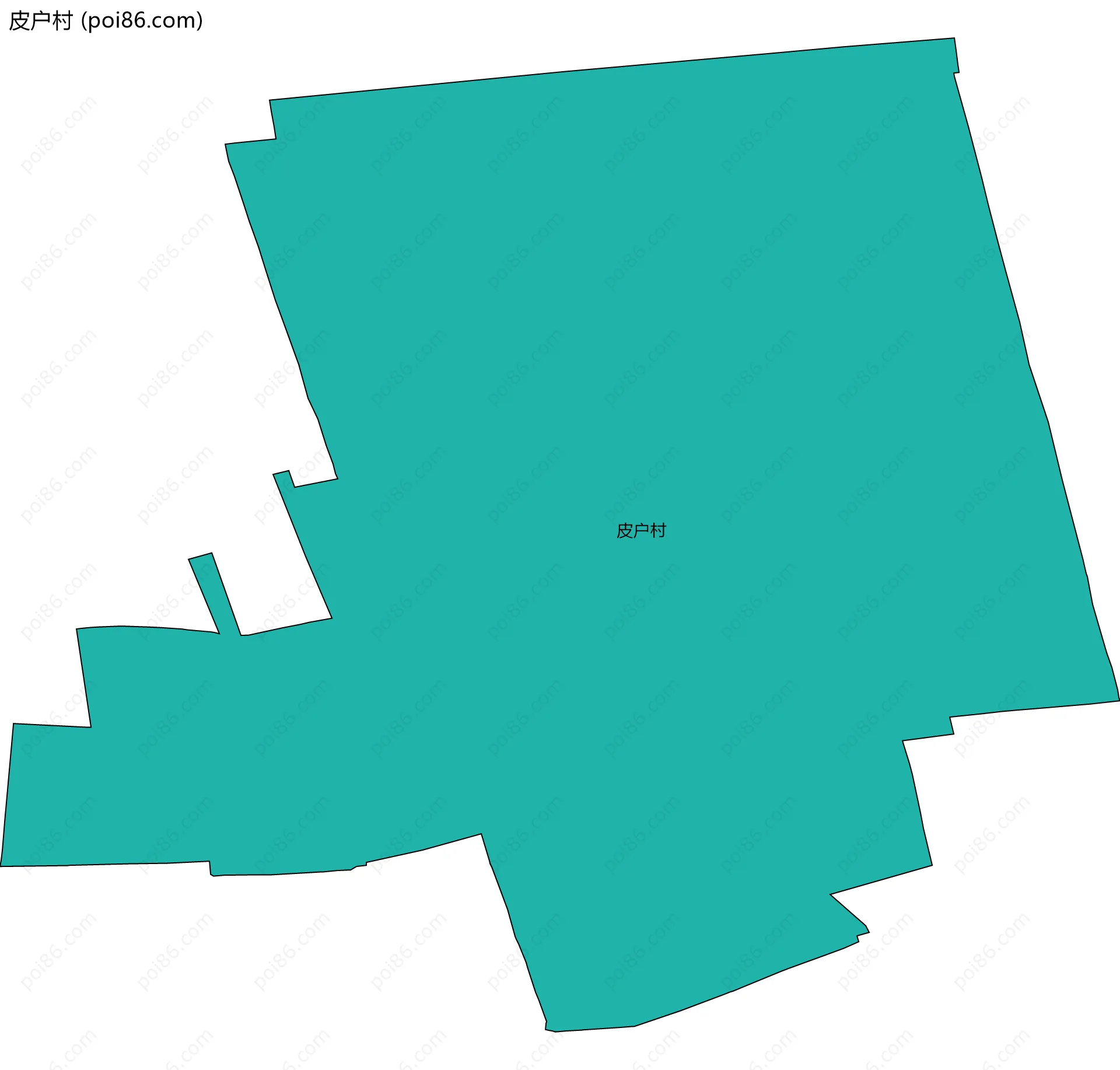 皮户村边界地图