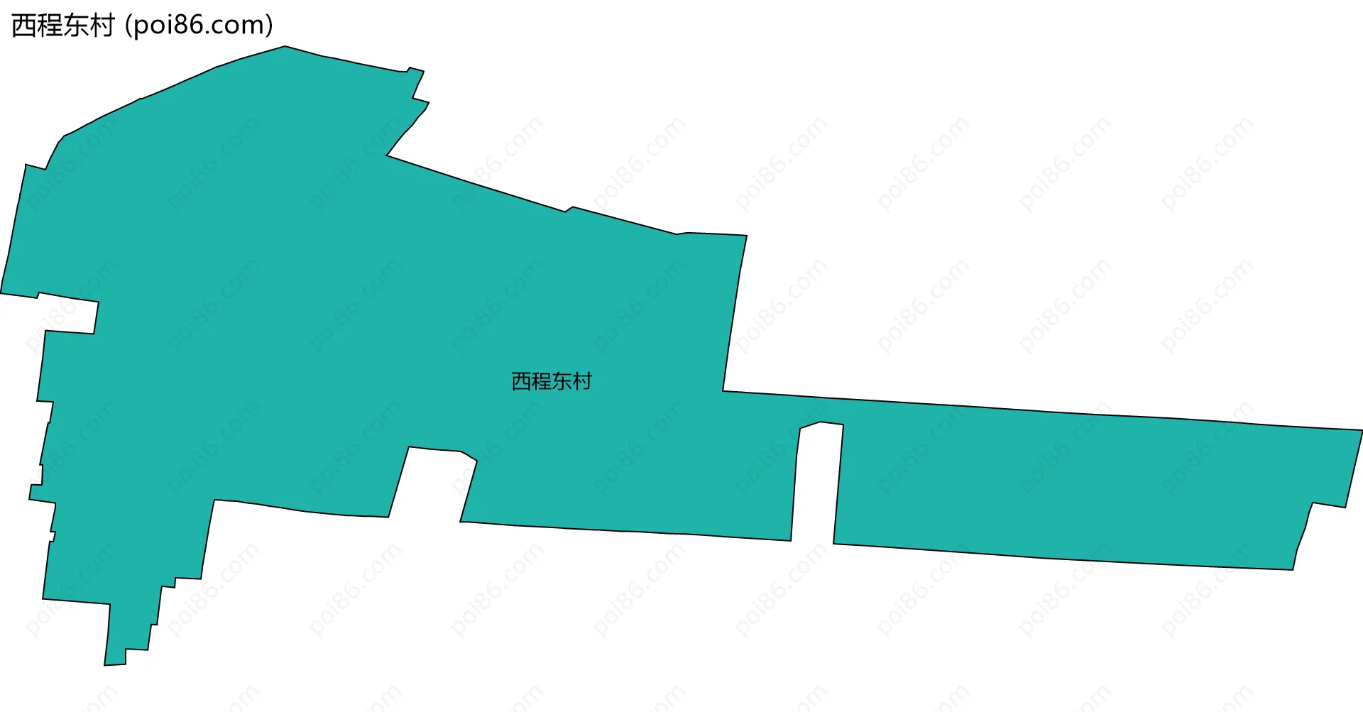 西程东村边界地图