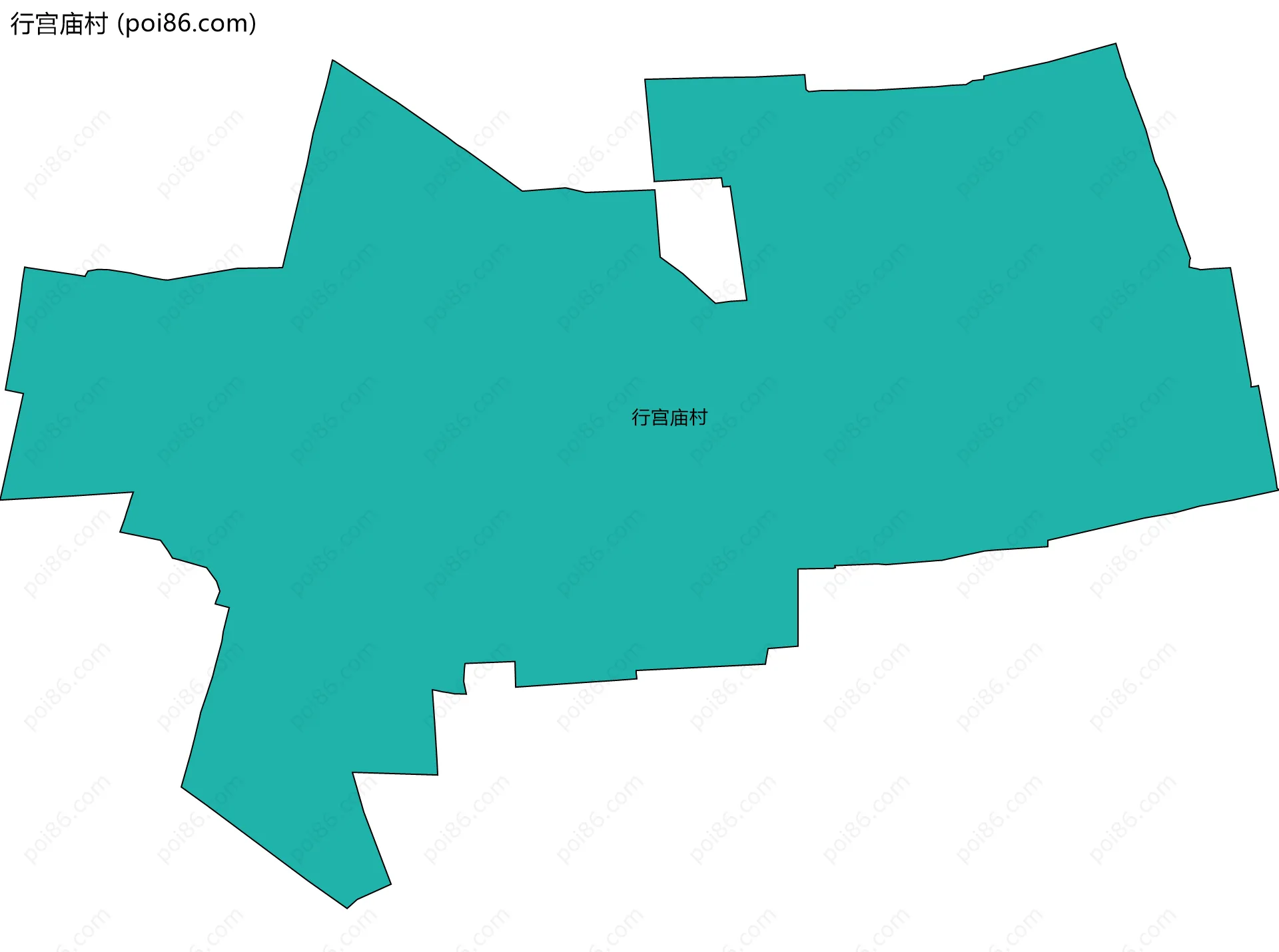 行宫庙村边界地图